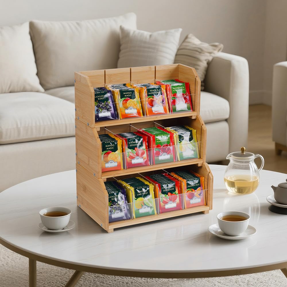 Wooden Tea Bag Organizer