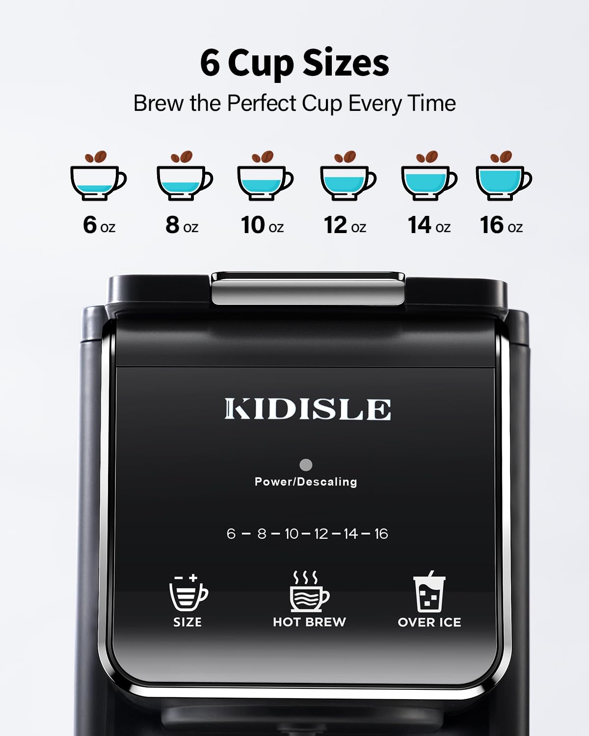 Hot & Iced Single Serve Coffee Maker for K Cup & Grounds