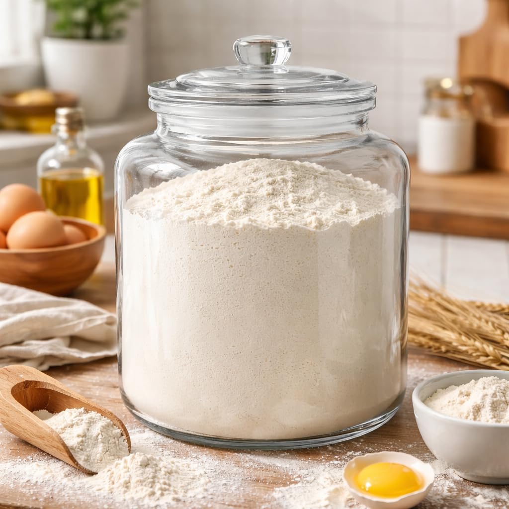Large 6 Gallon Glass Storage Jar with Lid