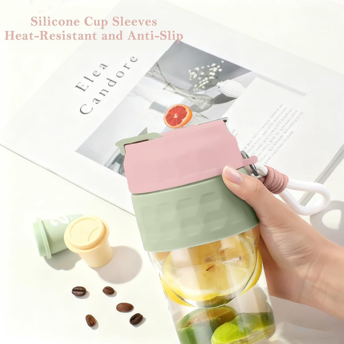 Portable Glass Bottle with Magnetic Tea Infuser