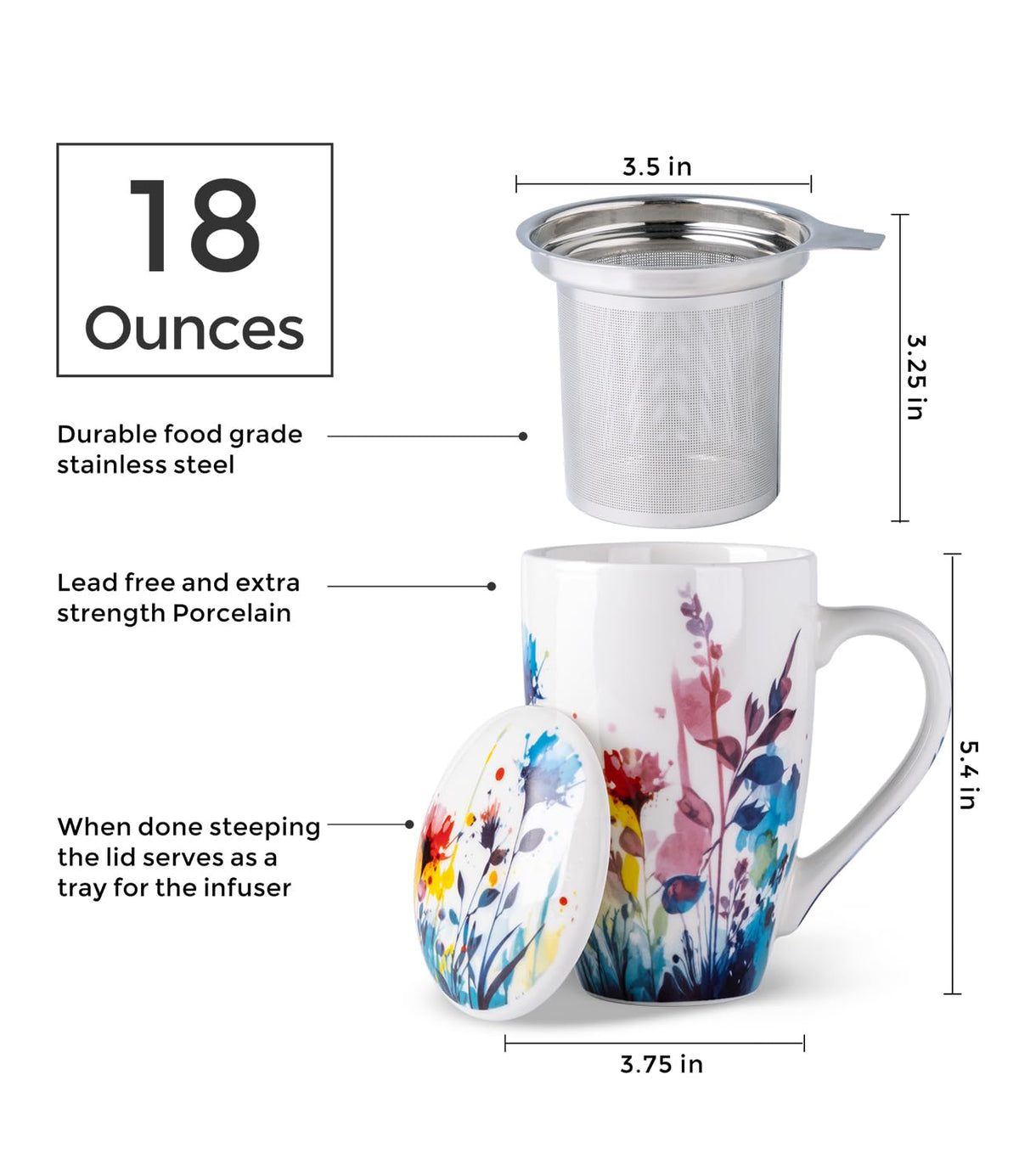 Tea Cup With Infuser and Lid