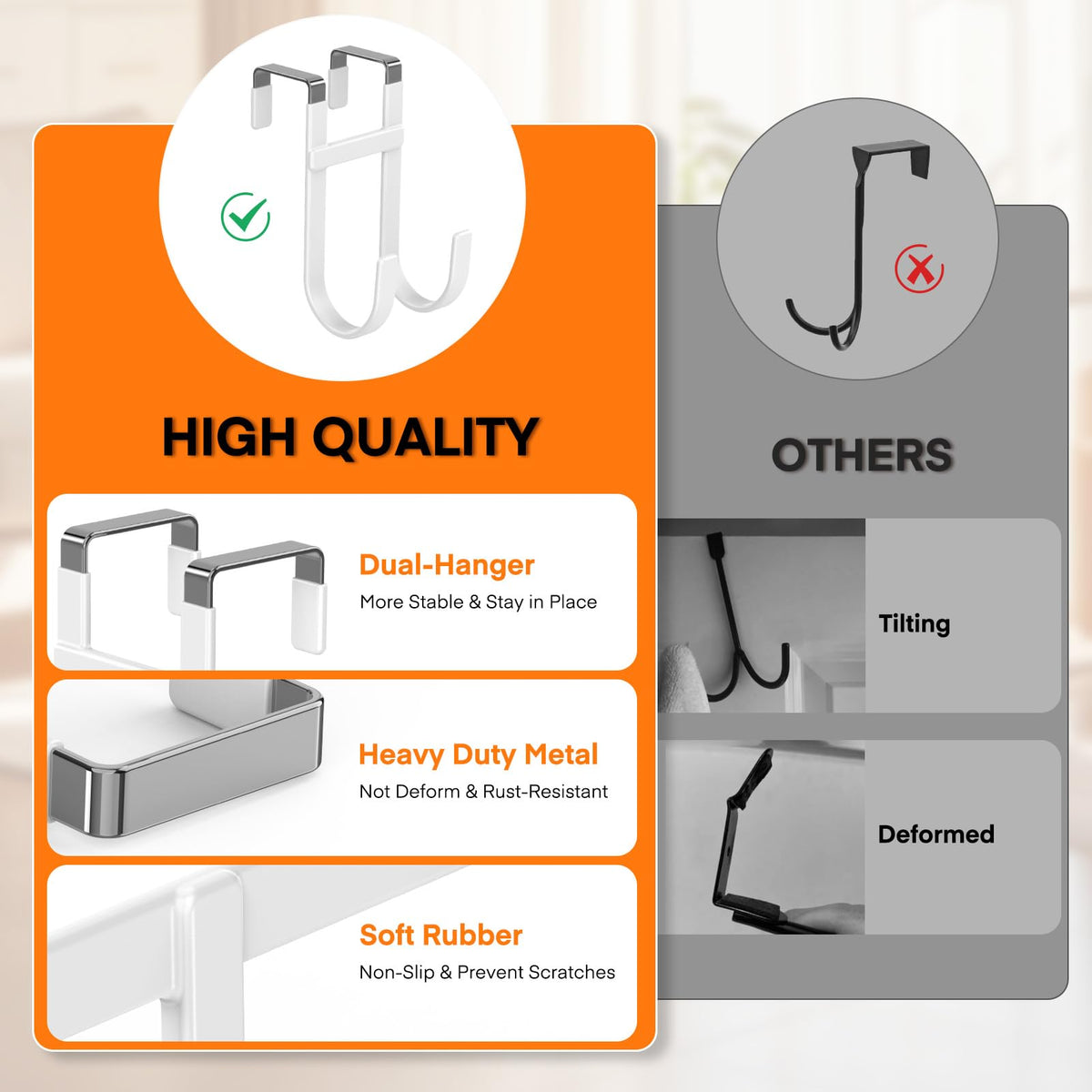 Over the Door Hooks (4 Count)