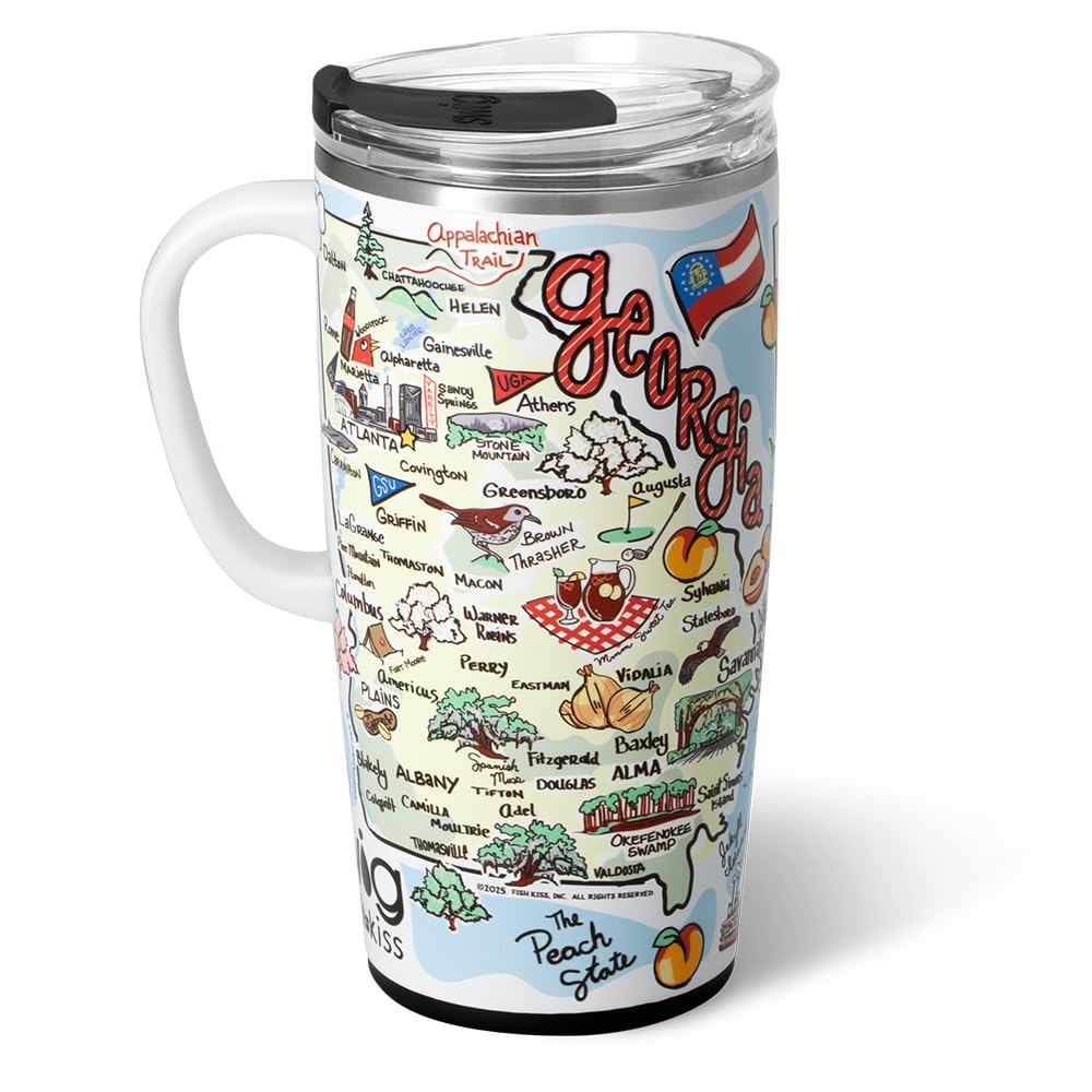 22oz Insulated Travel Mug with Handle & Lid