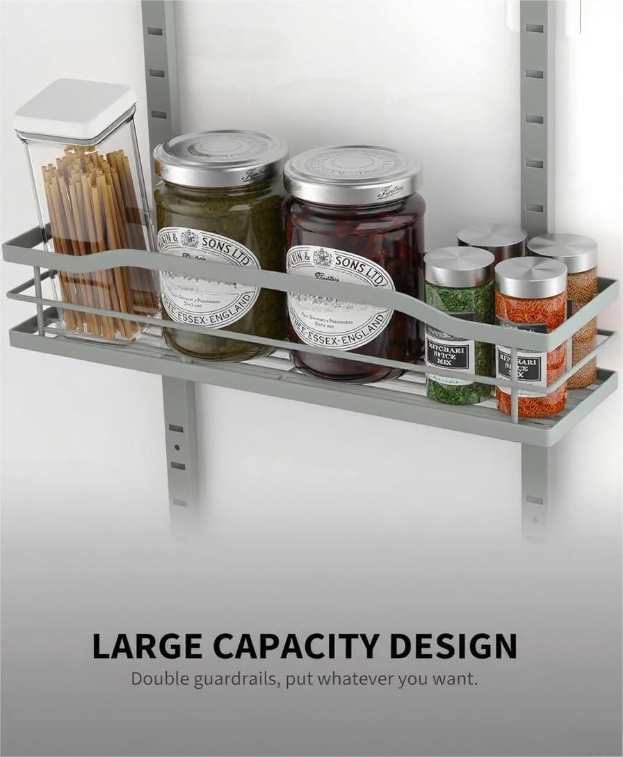 Grey 9 Tier Over The Door Pantry Organizer