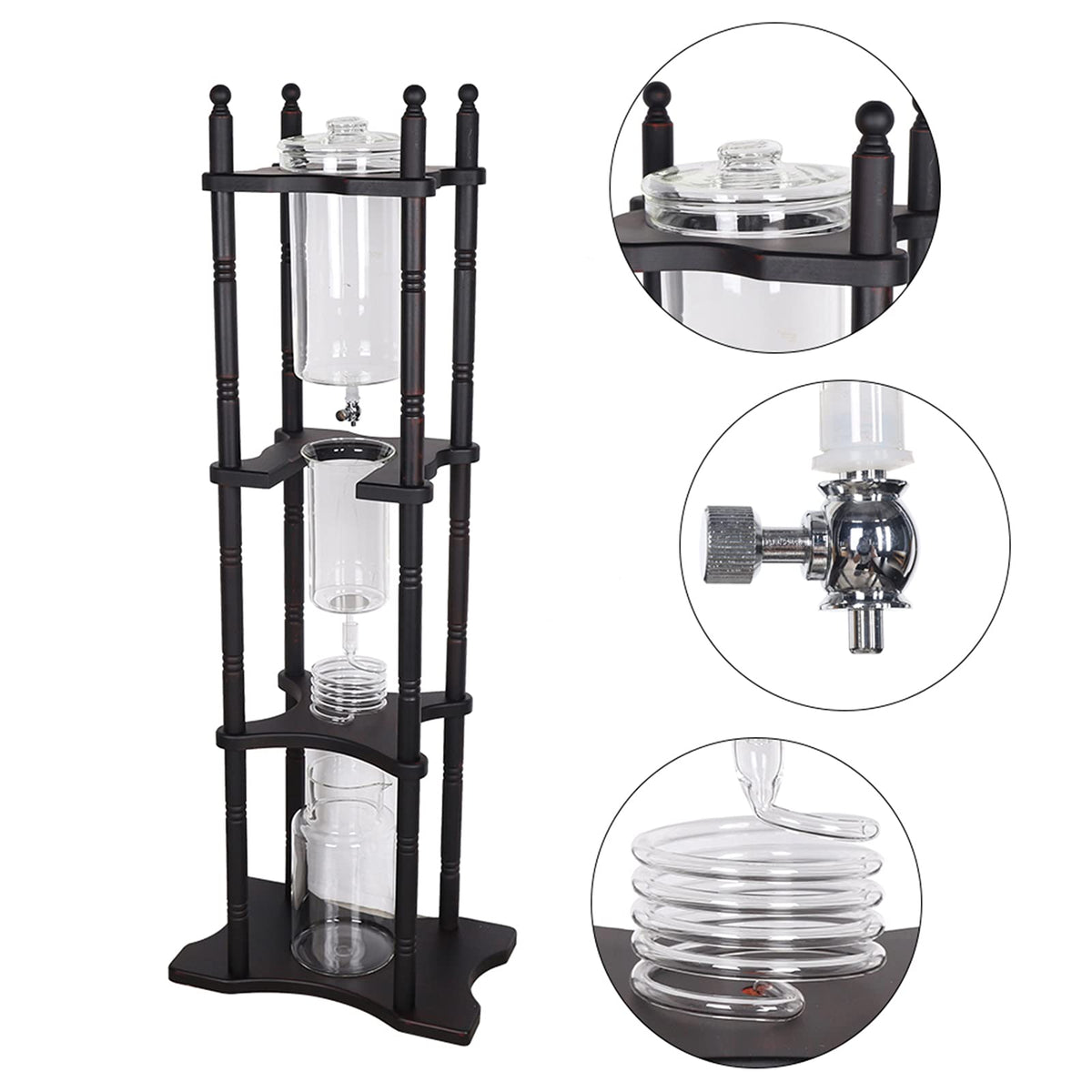 Iced Drip Coffee Maker Cold Brew Dripper Pot Cold