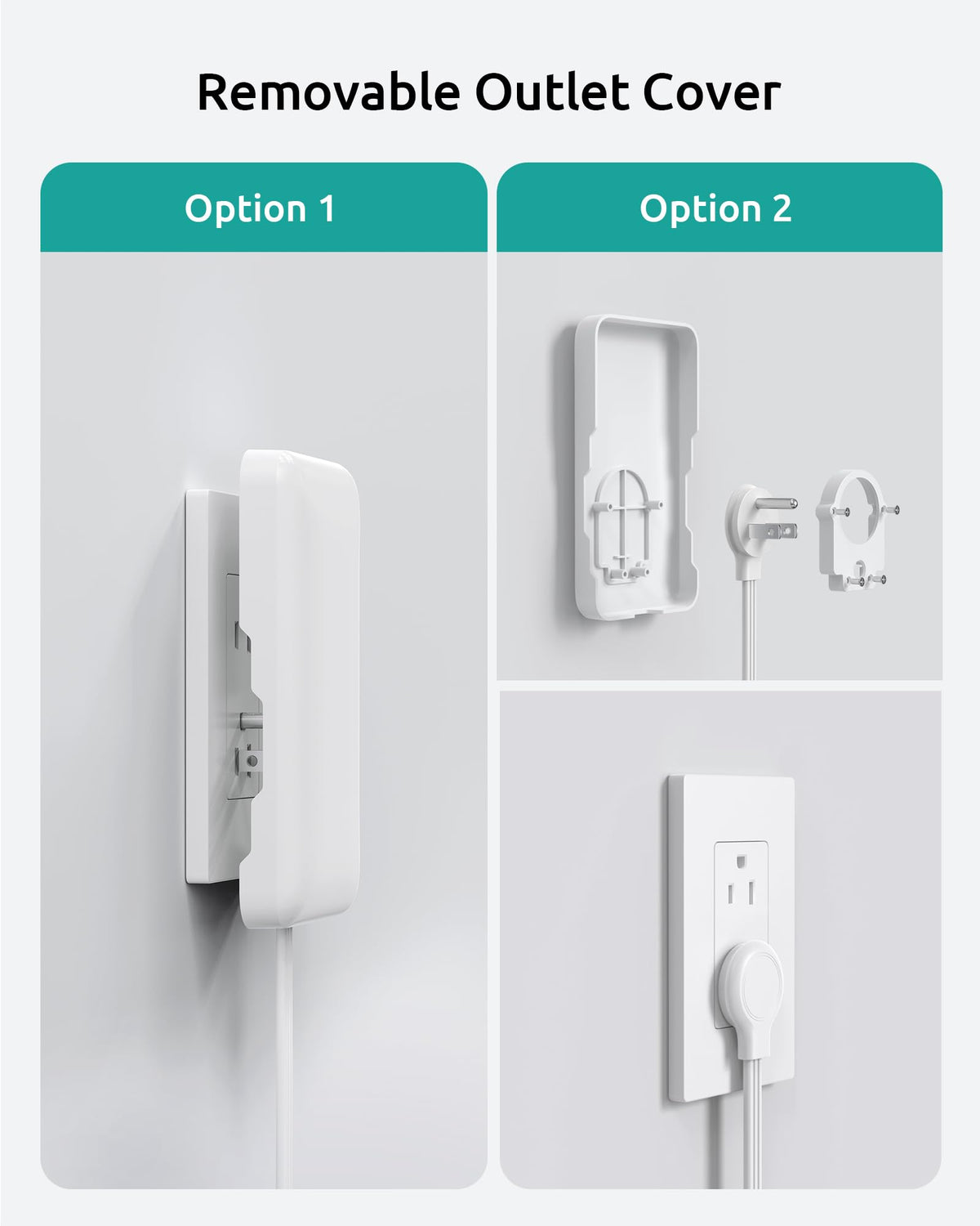 1.5FT Inverted Extension Cord & Outlet Cover