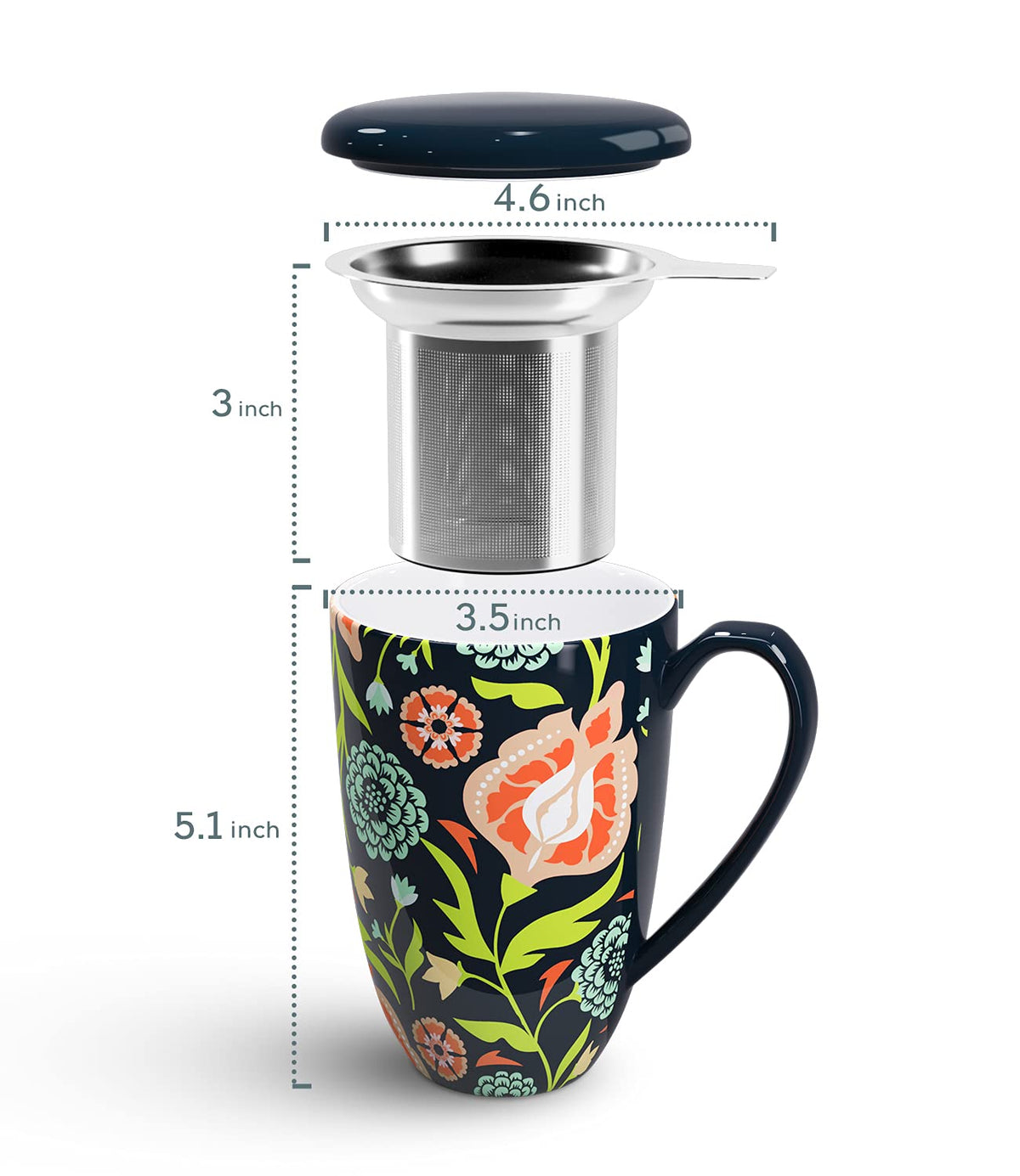 Tea Cup with Infuser and Lid