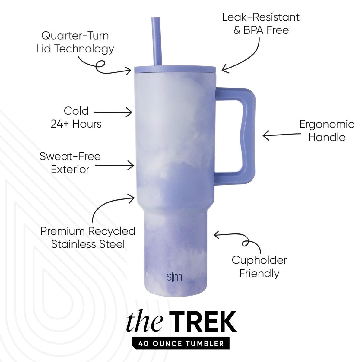 Tumbler with Handle and Straw
