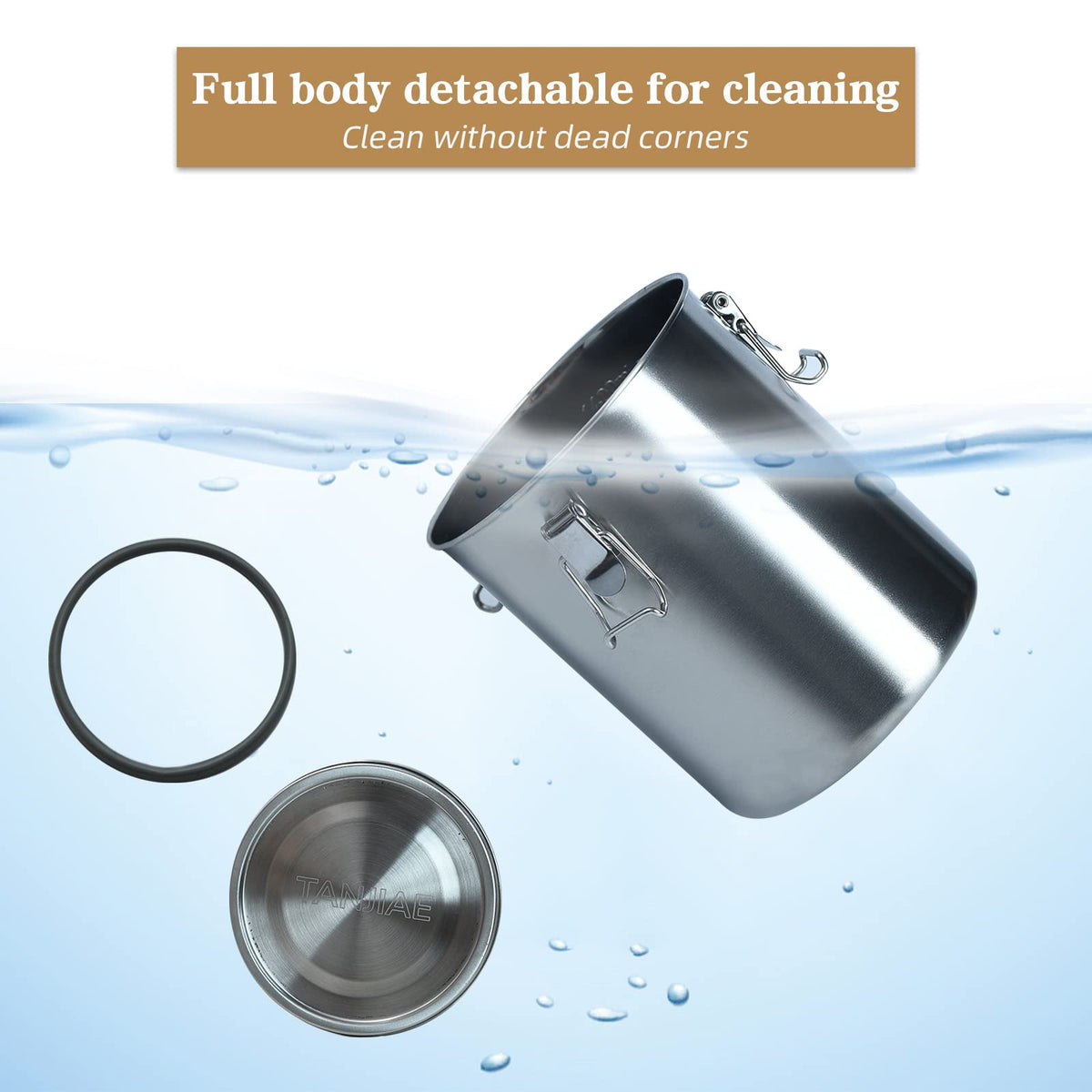 Stainless Steel Airtight Canister Sets for Small Kitchen (27.8664 Ounce)