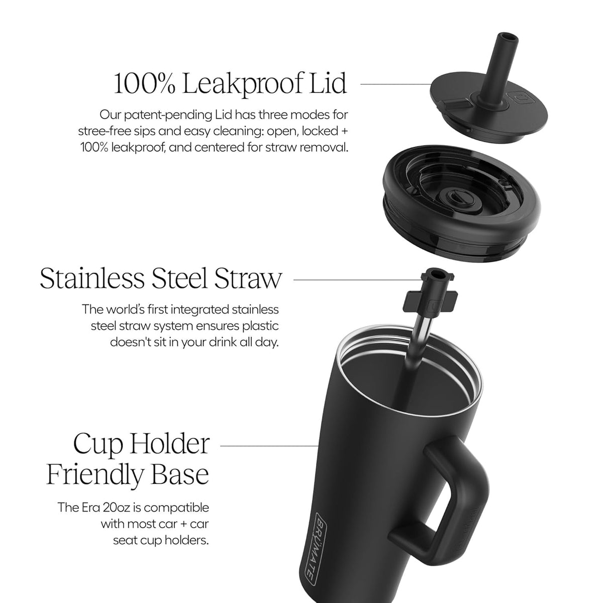 Era 20 oz Tumbler with Handle and Straw