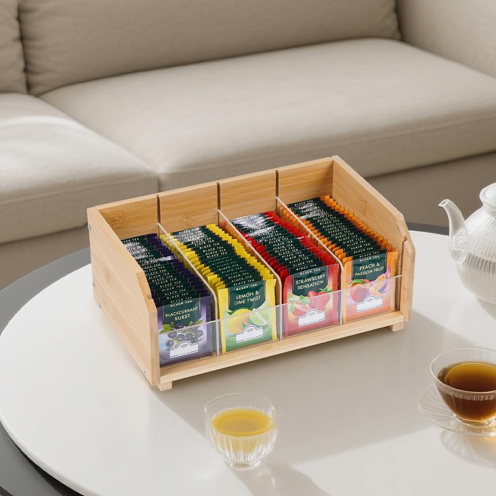 Wooden Tea Bag Organizer