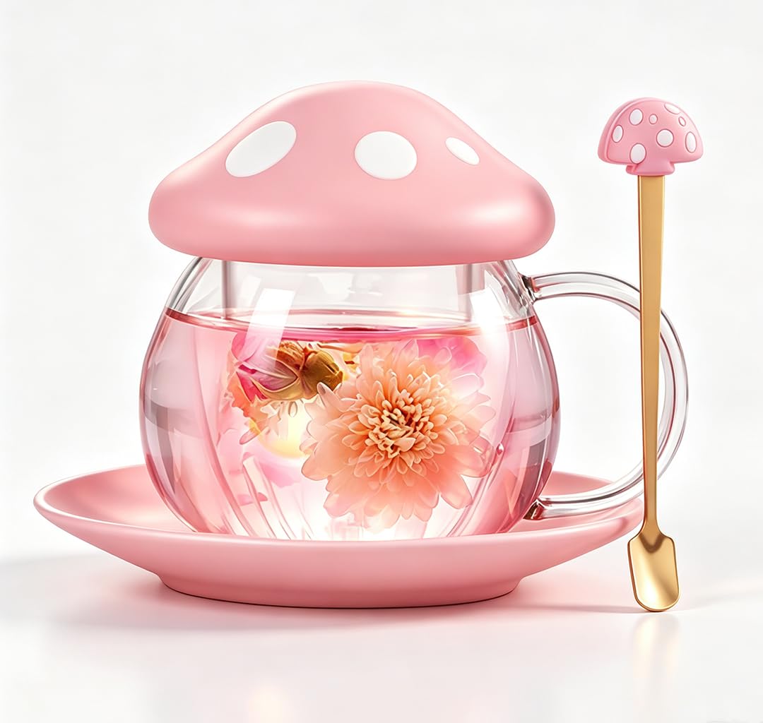 Mushroom Tea Cup Set