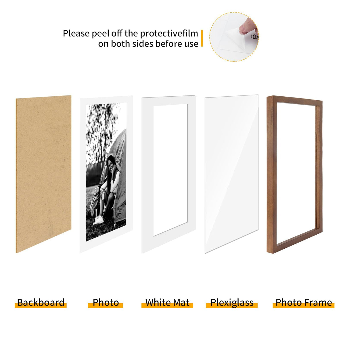 9x12 Solid Oak Wood Picture Frame
