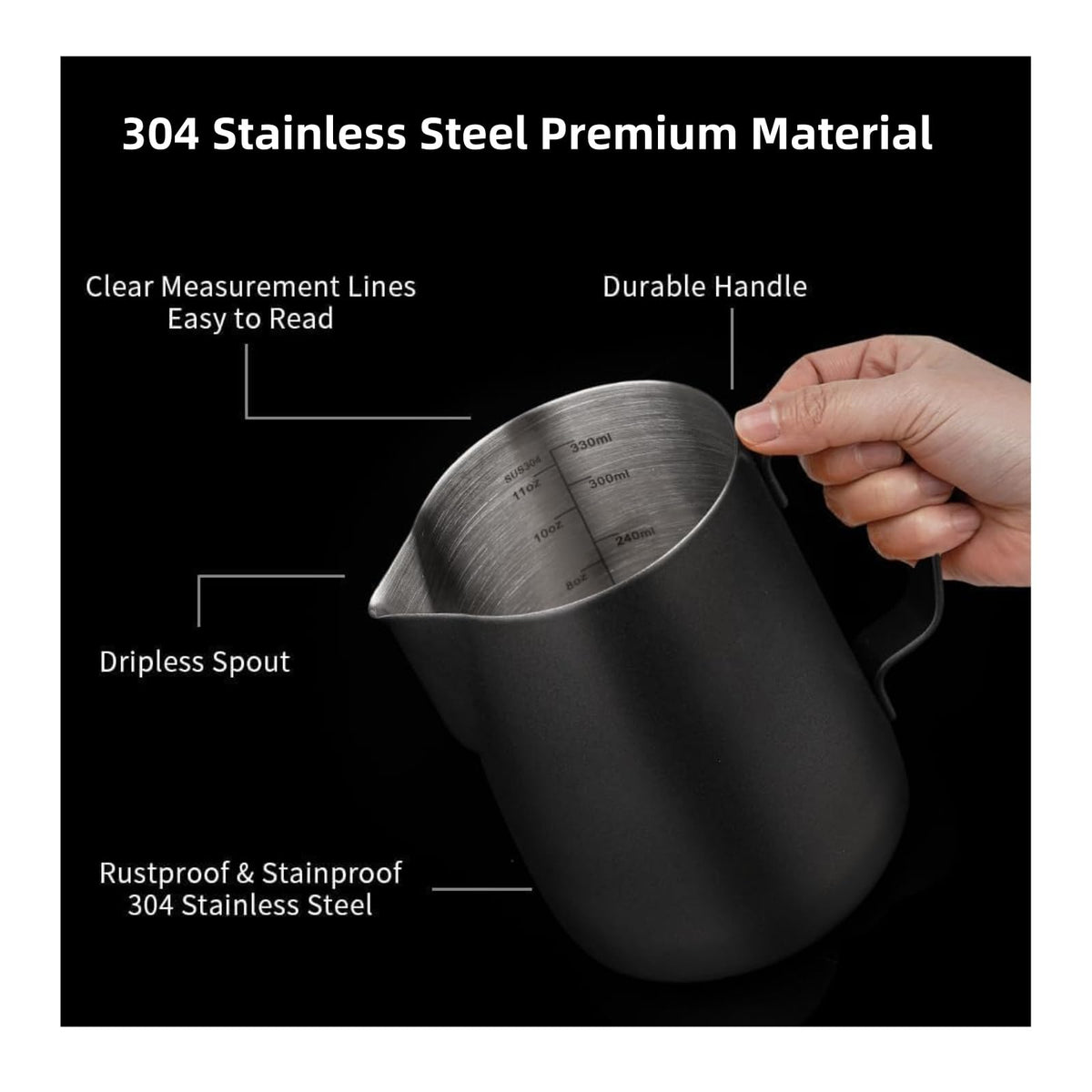 10PCS Espresso Accessories Kit 51mm Coffee Tamper Set with frothing pitcher