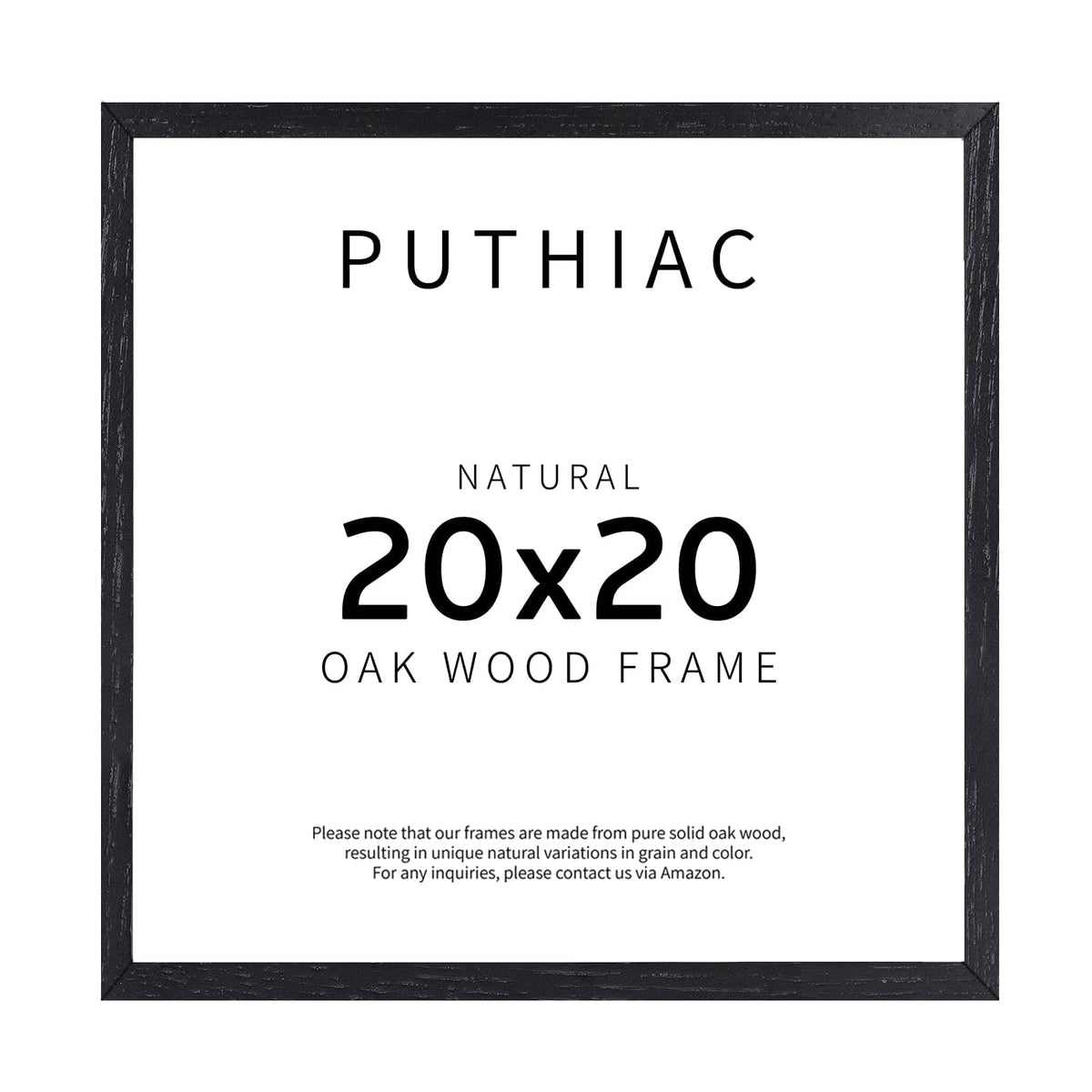 20x20 Solid Oak Wood Picture Frame