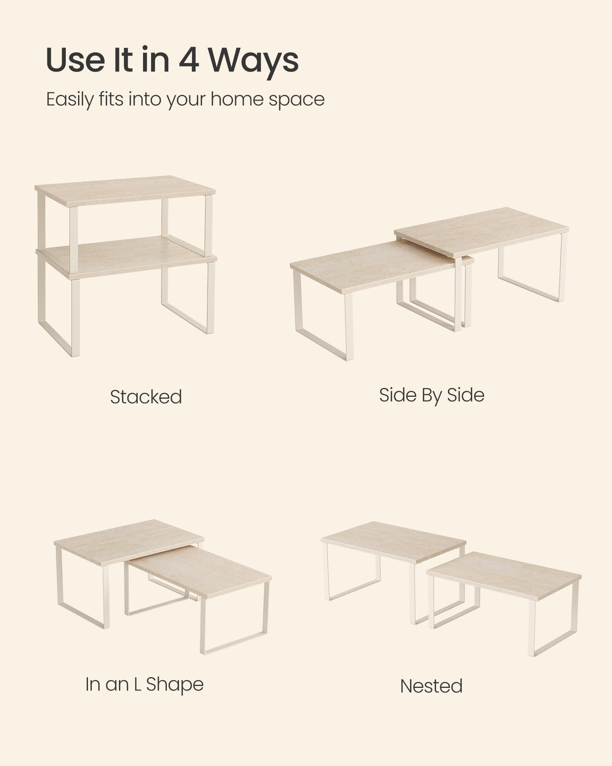 Cabinet Organizer Shelf (2 Count)
