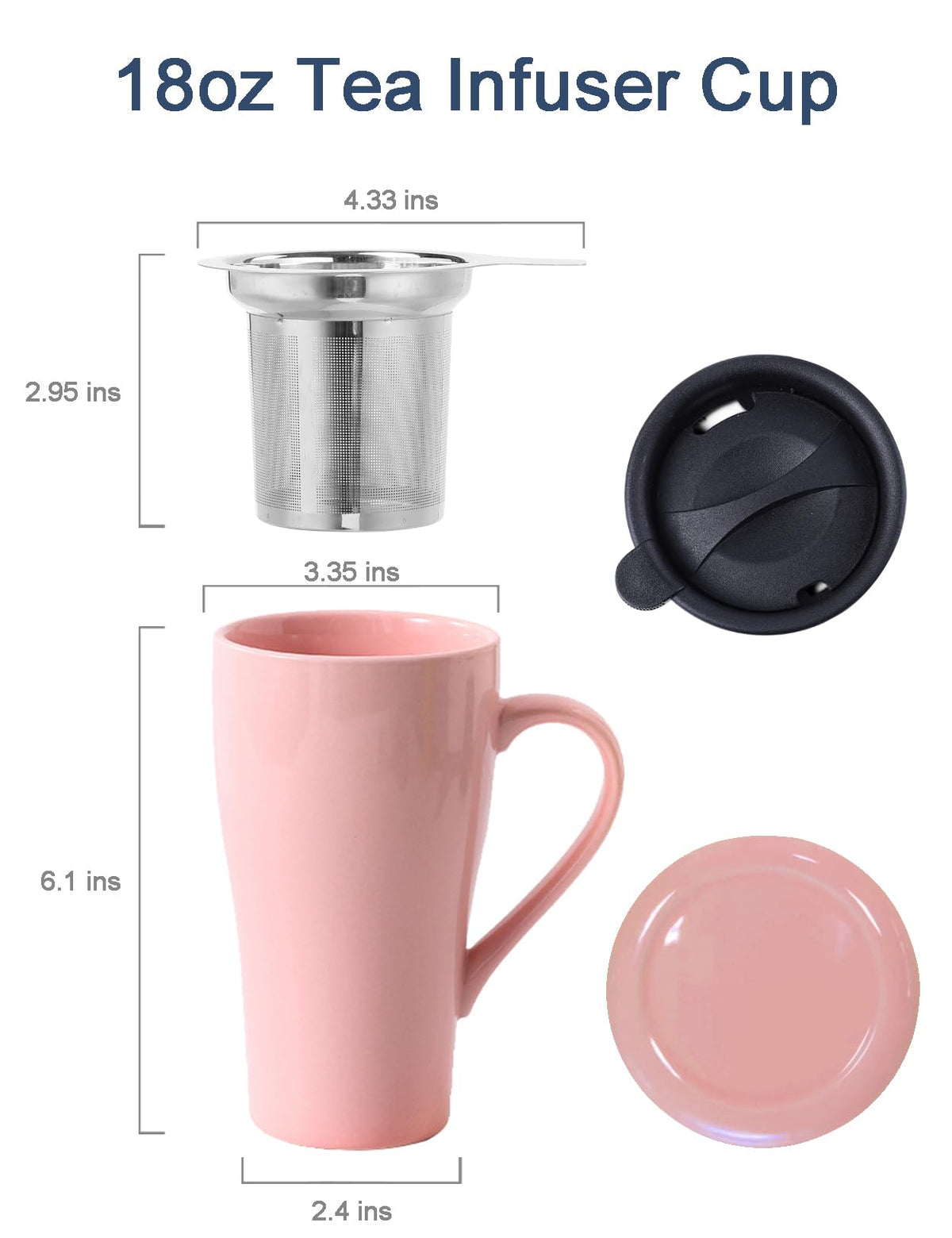 Tea Cup with Infuser and Lid