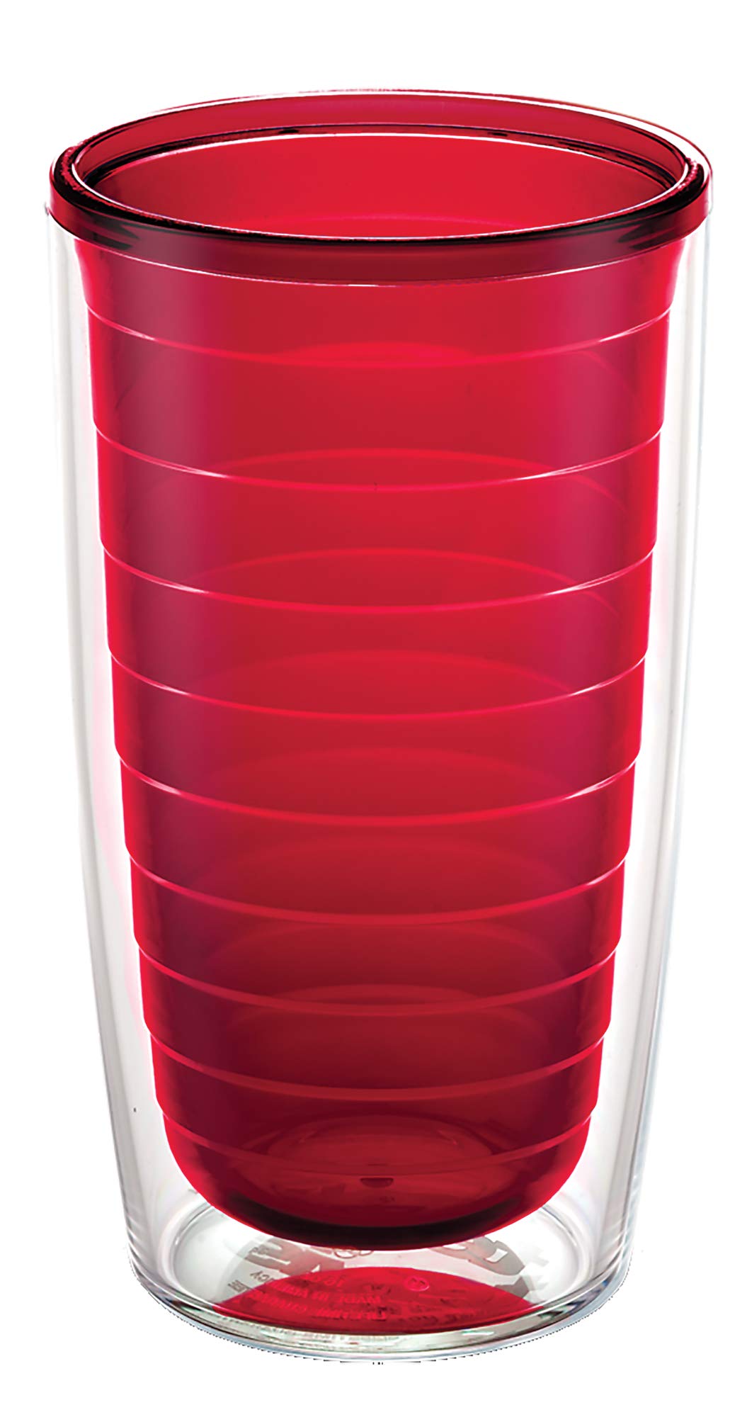 Clear & Colorful Tabletop Made in USA Double Walled Insulated Tumbler Travel Cup Keeps Drinks Cold & Hot
