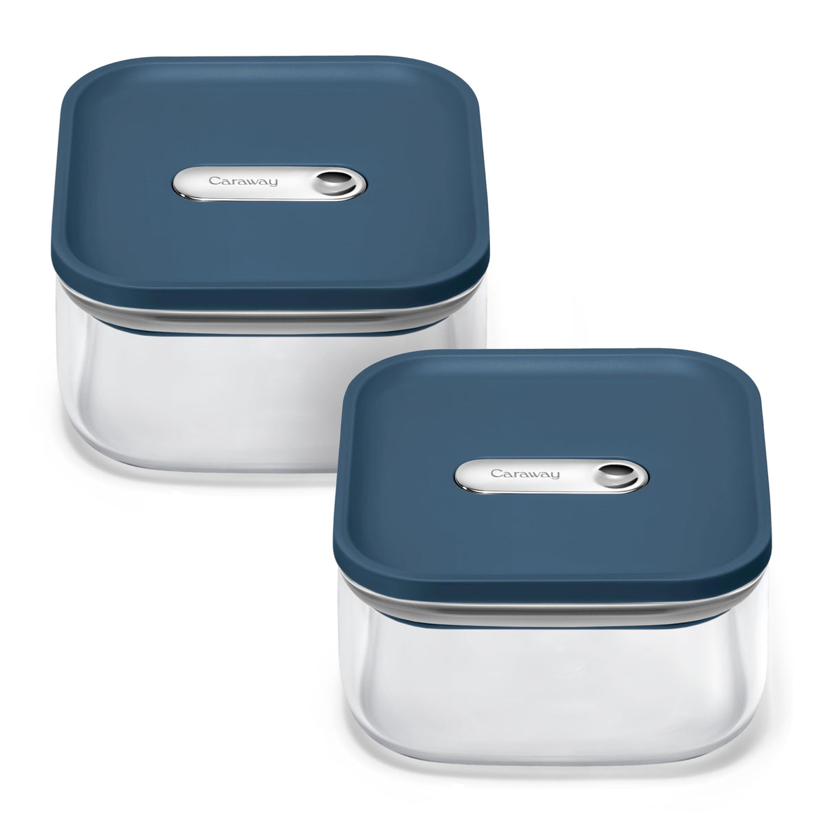 1 qt Glass Airtight Food Storage Containers with Lids (2 Count)