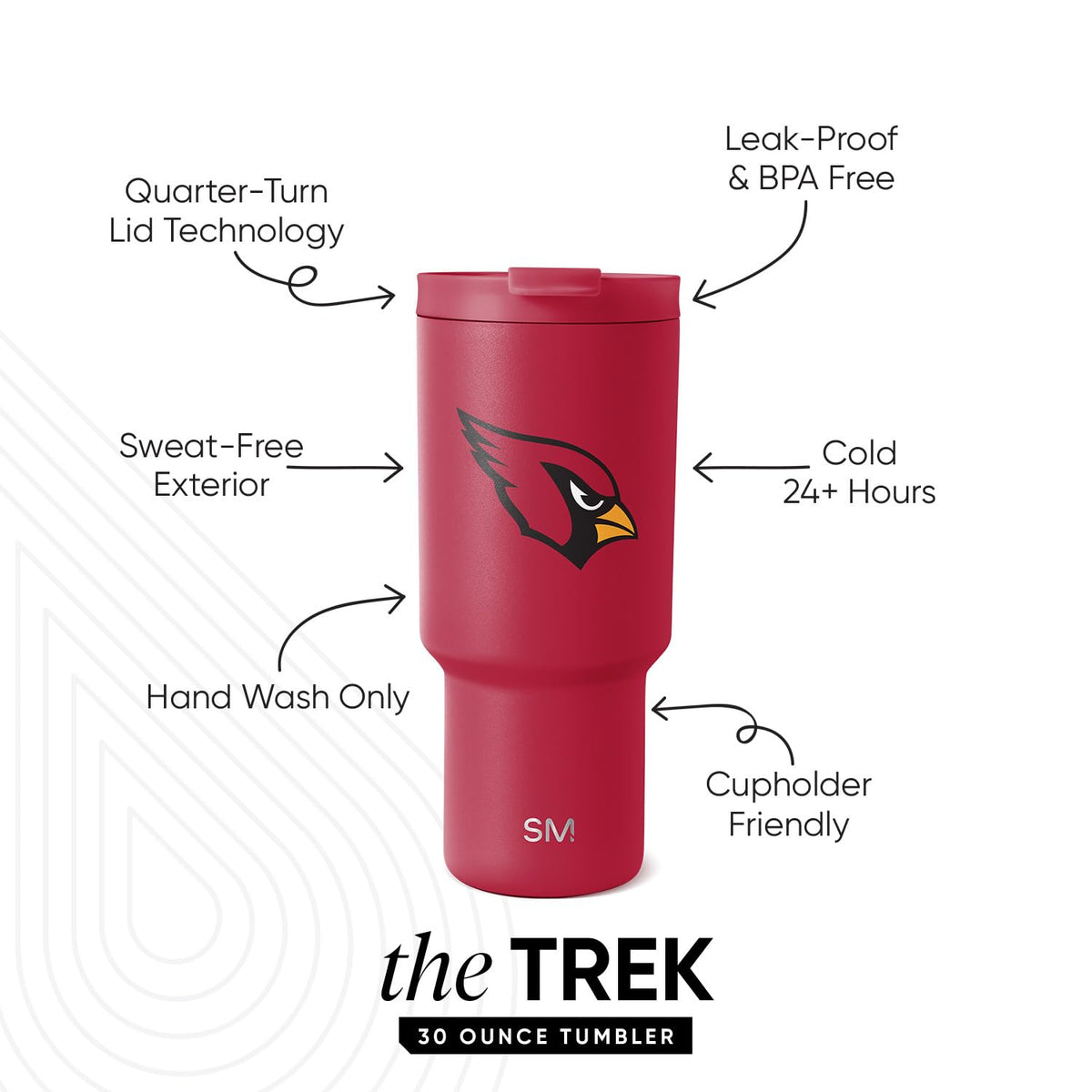 Arizona Cardinals Tumbler with Flip Lid