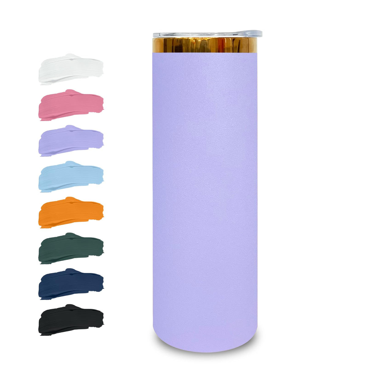 20 oz Skinny Tumbler With Lid and Straw Lilac