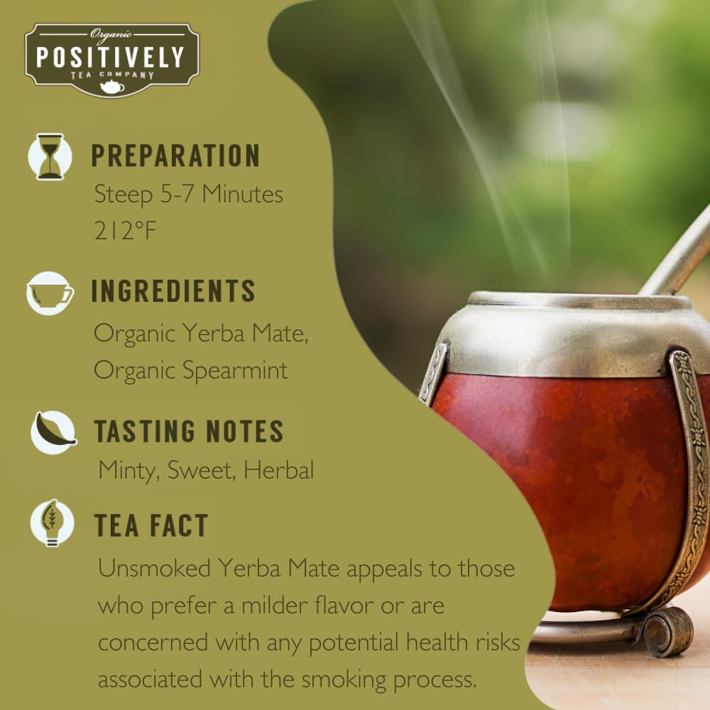 Minty Mate yerba Mate Tea Bags (100 Count)
