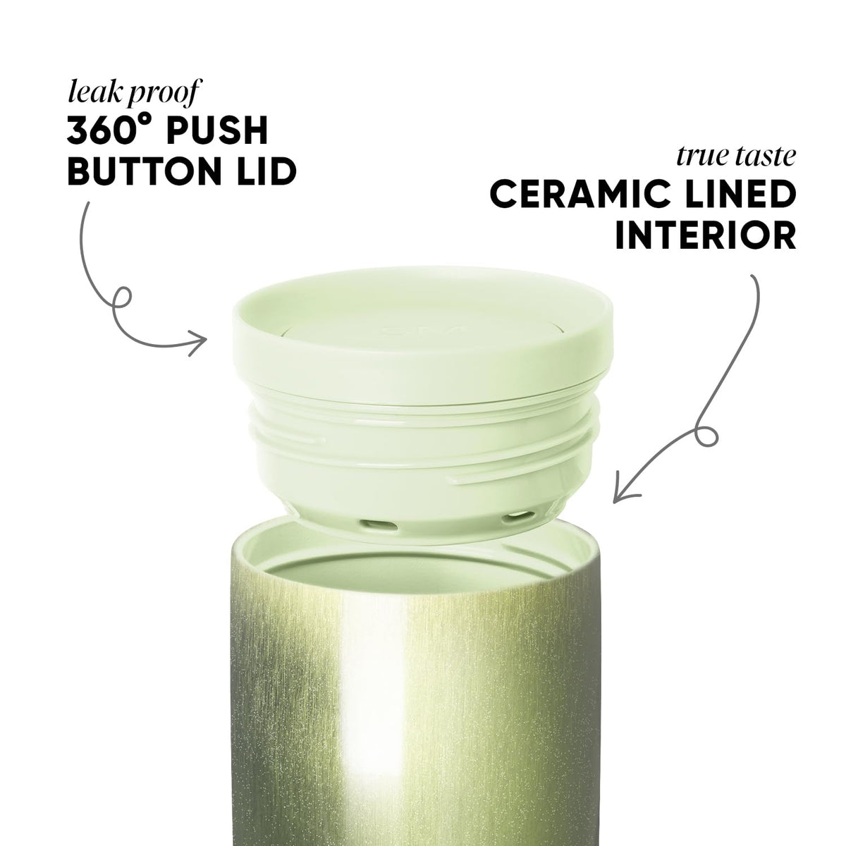 Insulated Travel Coffee Mug 360° Lid