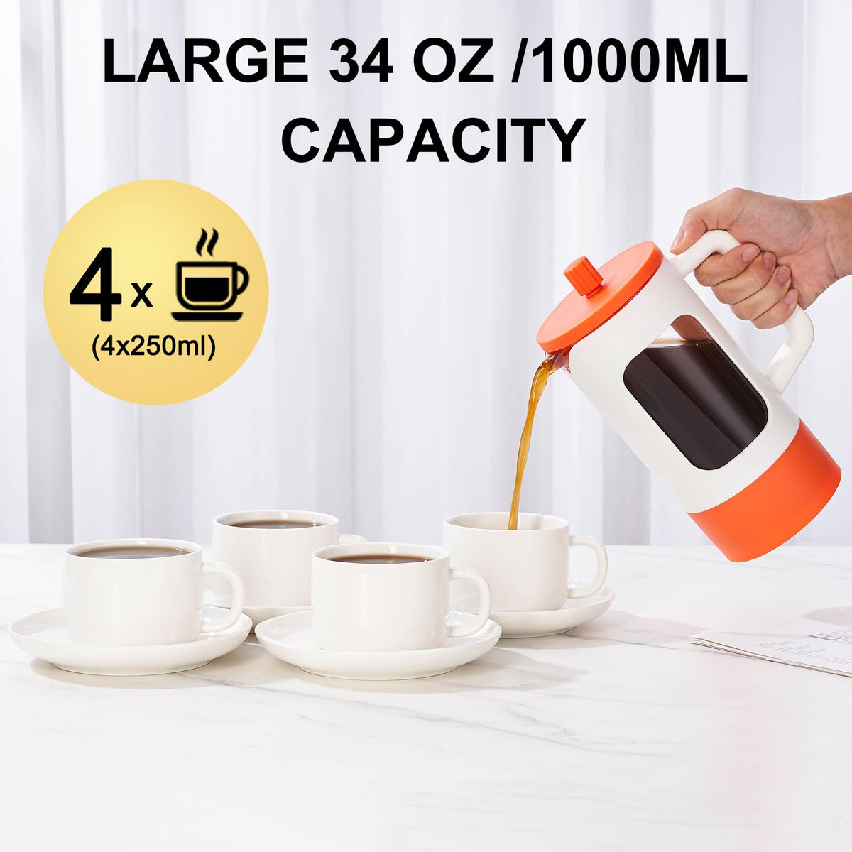 French Press Coffee Maker (34 Ounce)