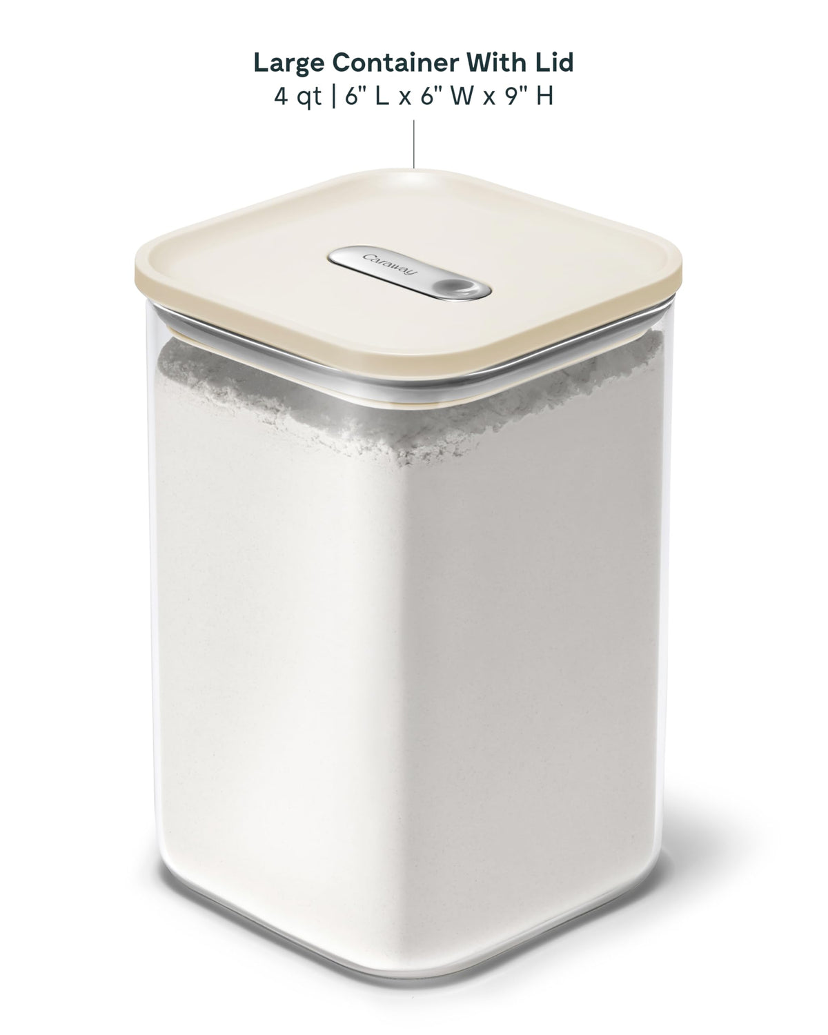 4 qt Glass Airtight Food Storage Containers with Lids (6 Count)