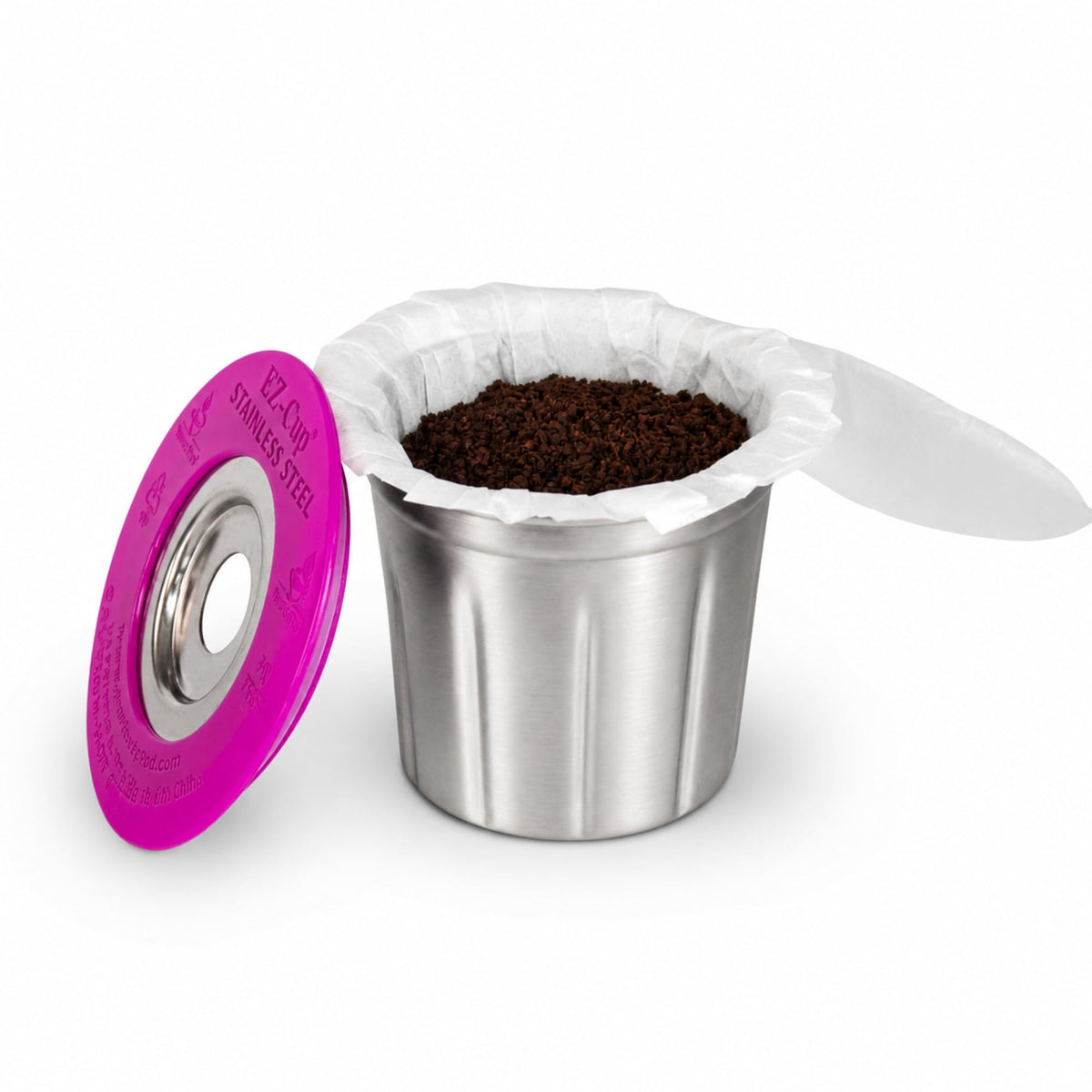 EZ Cup Stainless Steel Reusable Coffee Pod with 25 Filters
