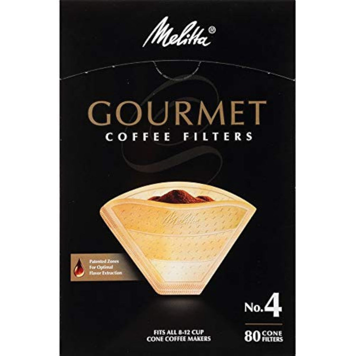4 Gourmet Cone Coffee Filters (80 Count)