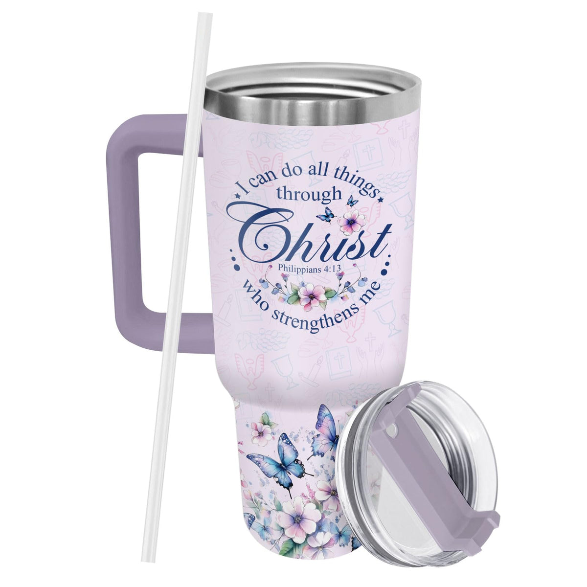 Christian Philippians 40 oz Tumbler with Handle