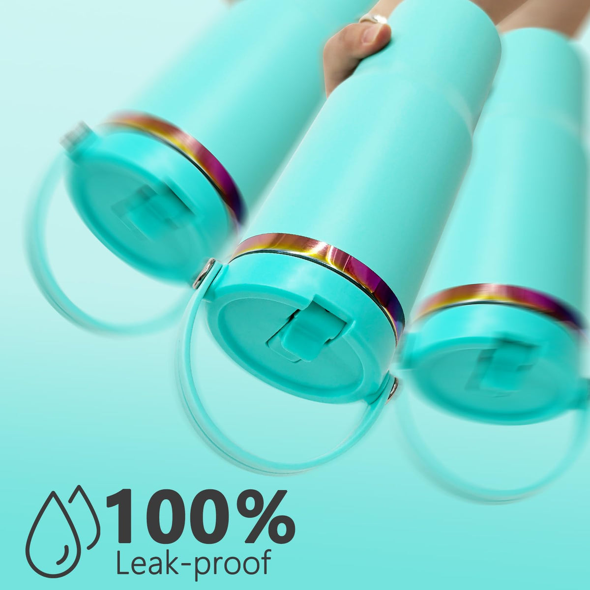 30 oz Tumbler Bulk with Top Handle and Flip Straw Blue (4 Count)