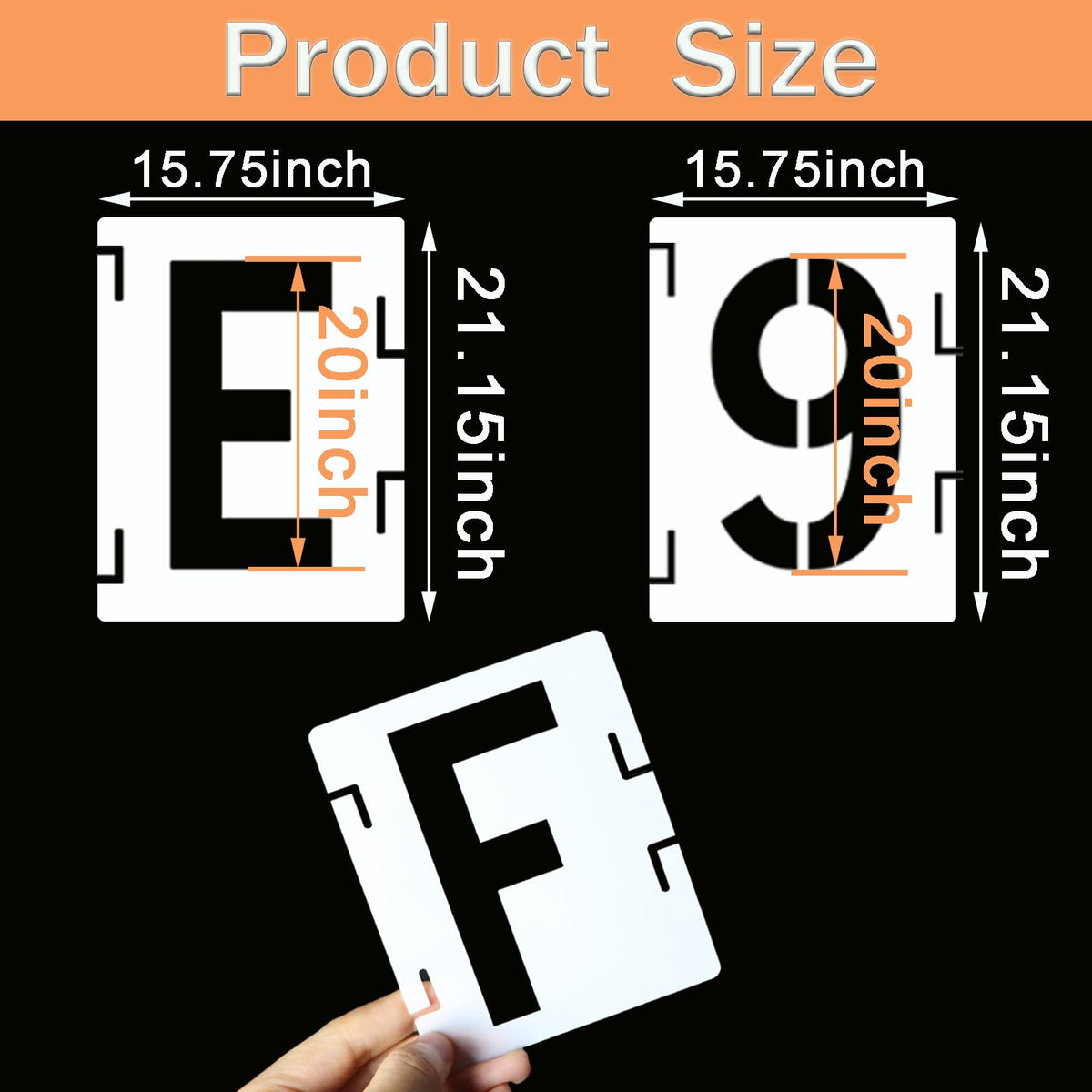 20 Inch Letter Stencils Symbol Numbers Craft Stencils (42 Count)