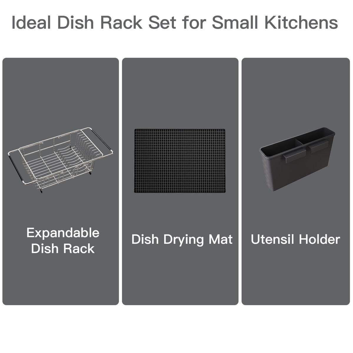 Dish Drying Rack Over The Sink with Utensil Holder