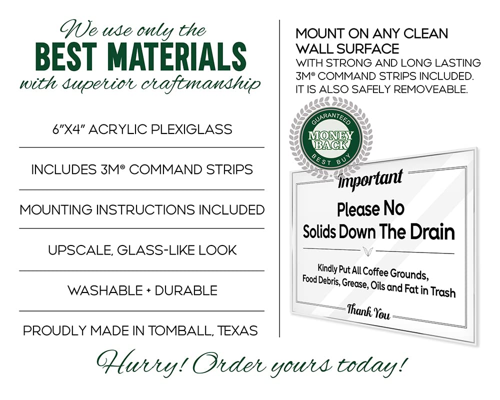 Please No Solids Down the Drain (3 Count)