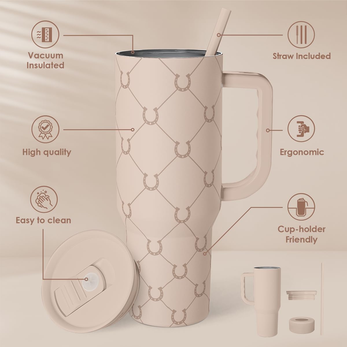 Horse Tumbler with Handle