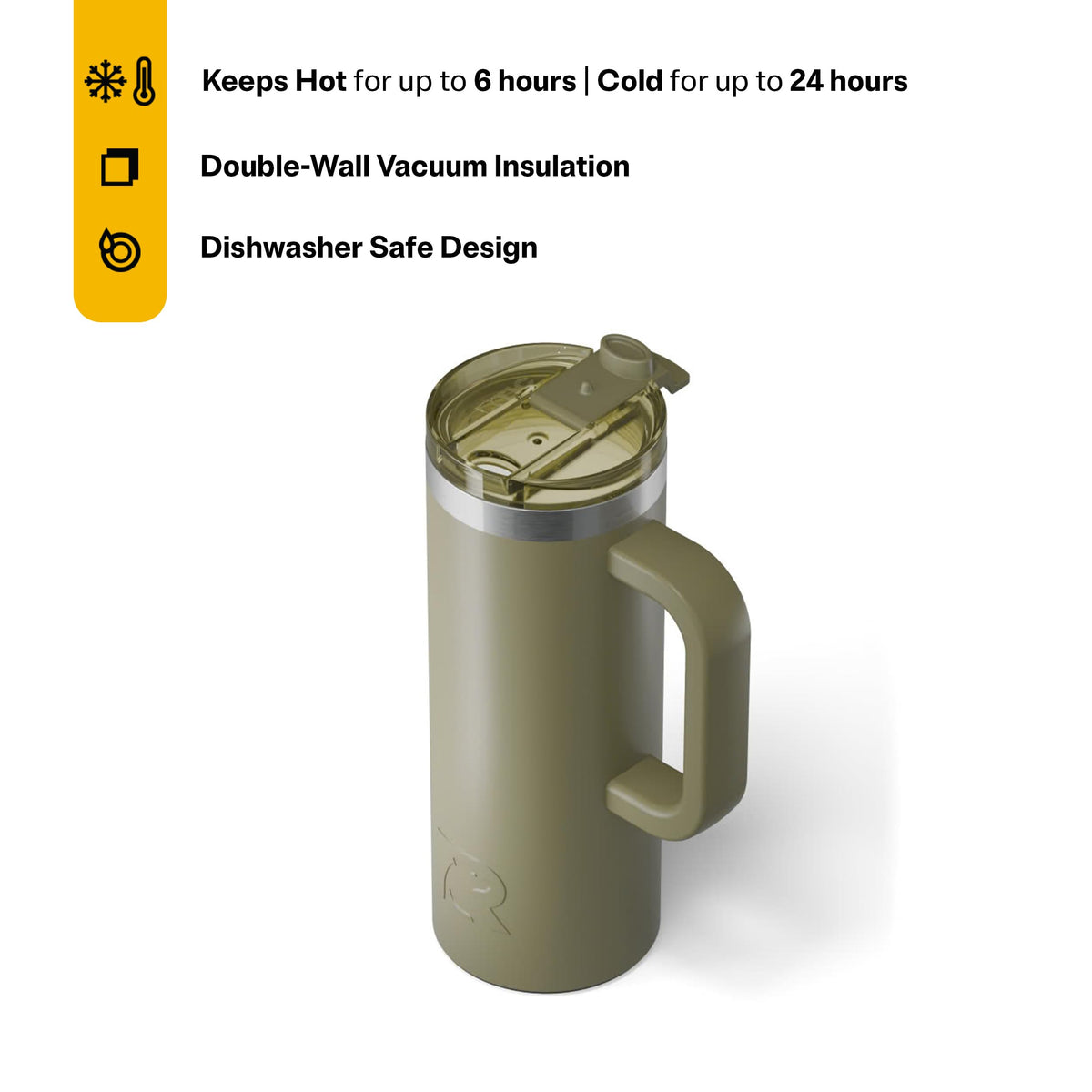 20oz Road Trip Travel Mug with Lid and Handle