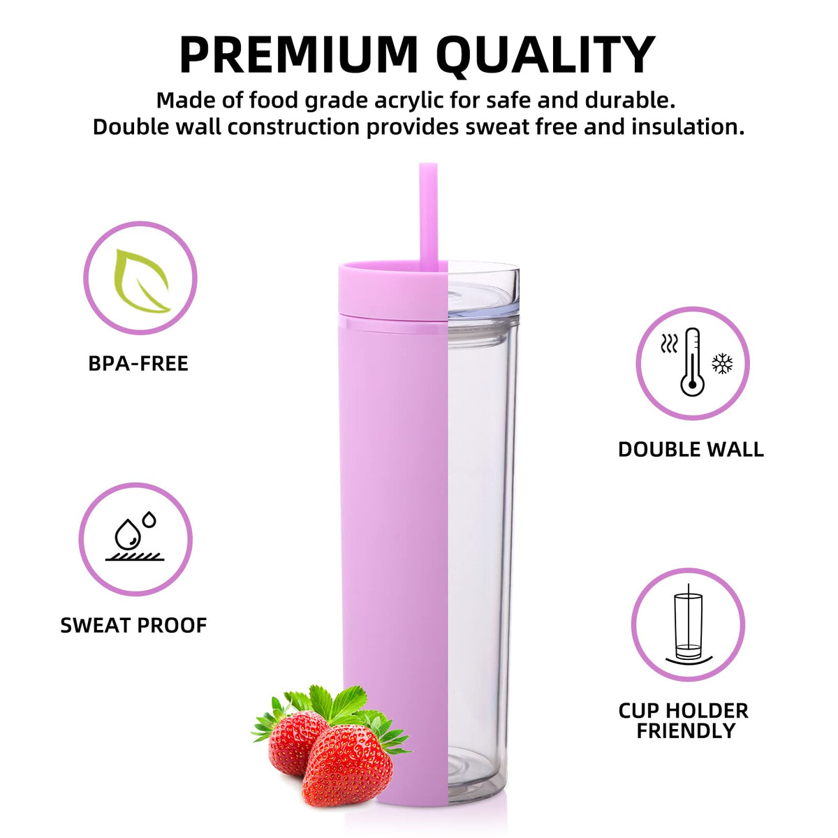 20oz Tumbler with Lid and Straw 8 Pack (8 Count)