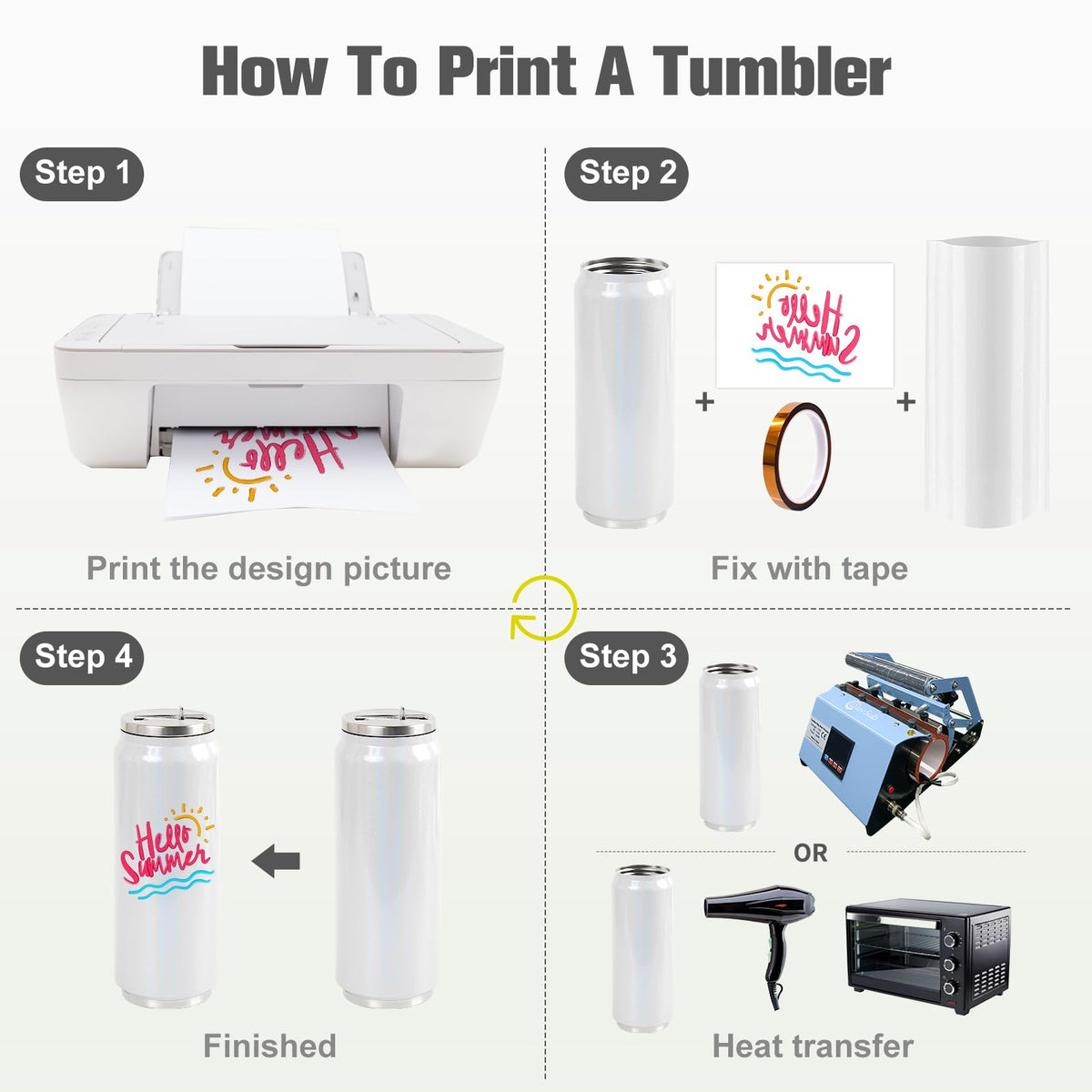 17 oz Sublimation Glitter Tumblers Cans (102 Ounce)
