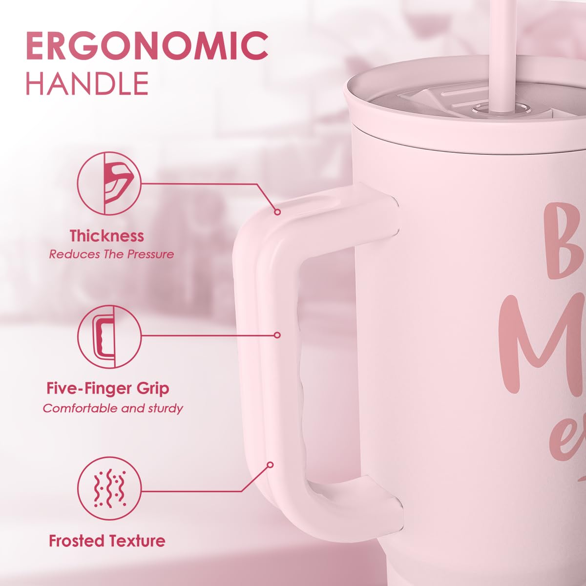 Gift for Mom Best Mom Stainless Steel Tumbler with Handle