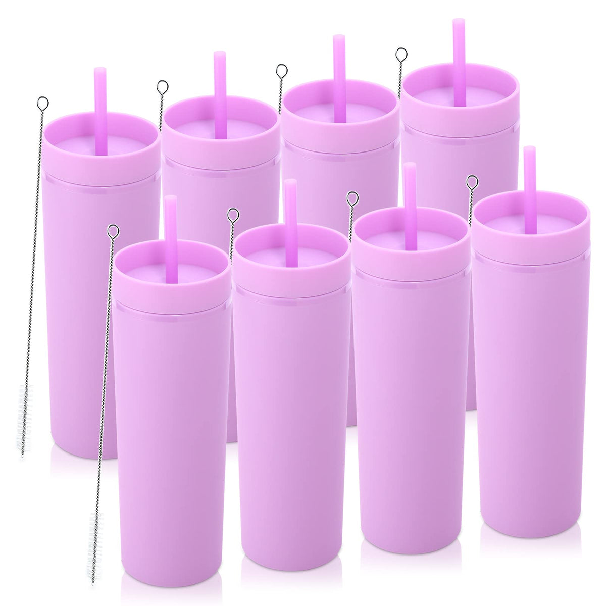 20oz Tumbler with Lid and Straw 8 Pack (8 Count)