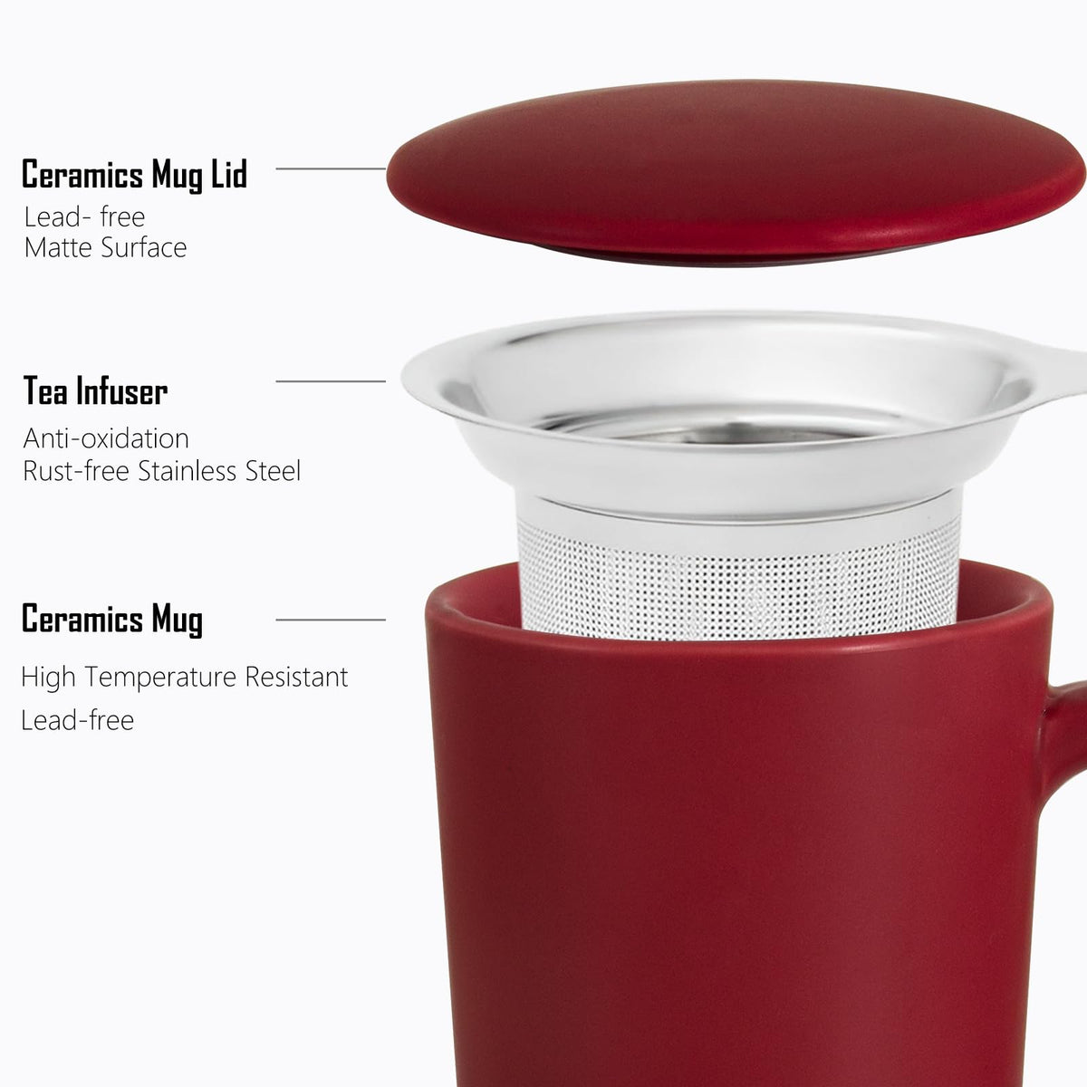 Tea Cup with Infuser and Lid
