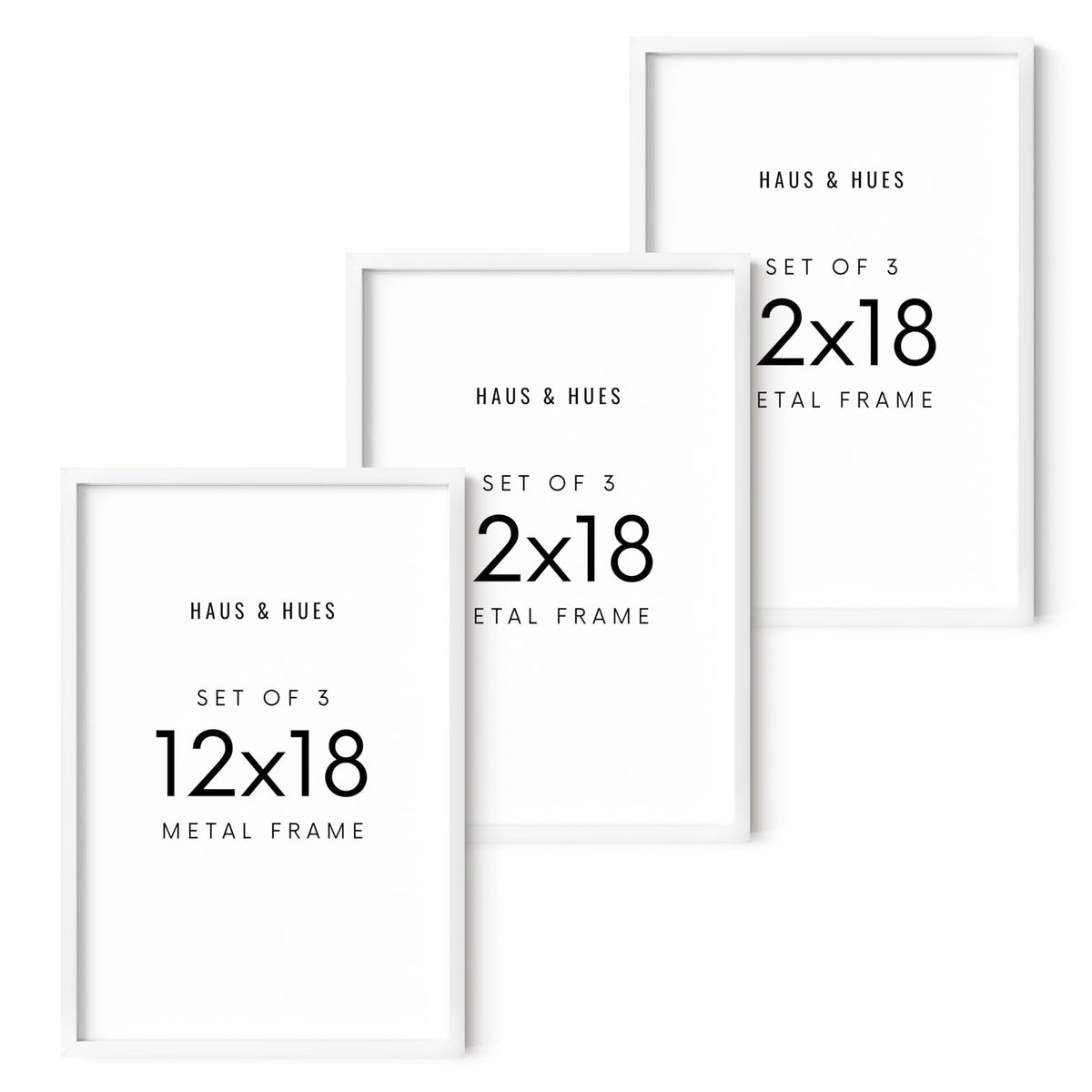 12x18 White Metal Picture Frames (3 Count)