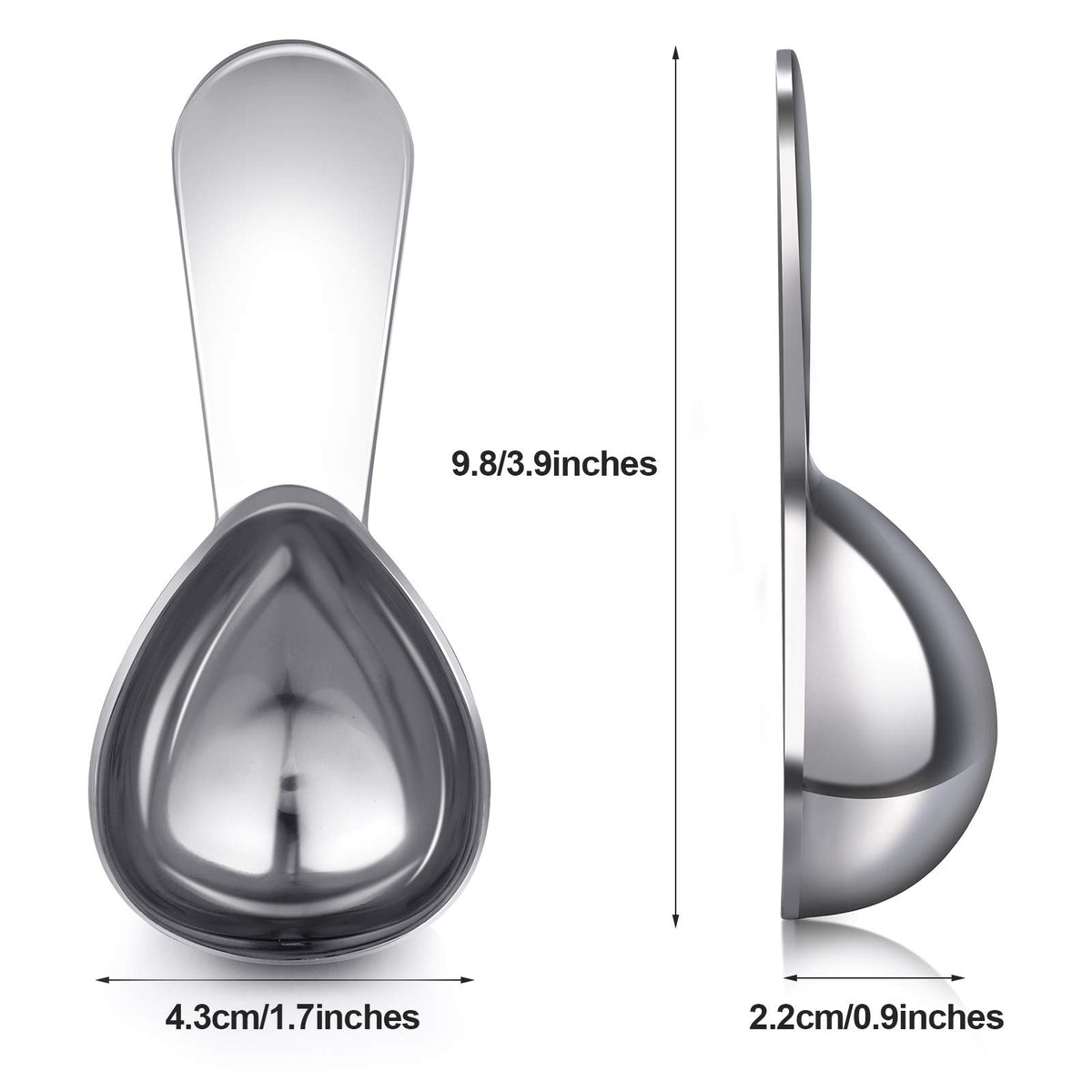 3 Pieces Coffee Scoop Tablespoon Measuring Spoons Stainless Steel Coffee Scoops Short Handle Tablespoon for Tea Sugar Kitchen Gifts (3 Count)