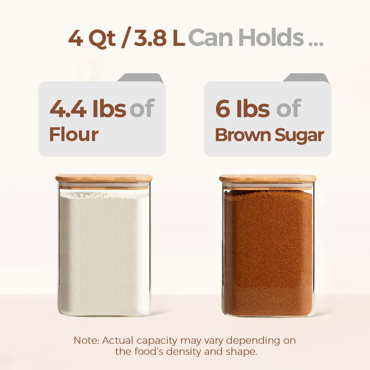 Flour Sugar Storage Containers 4 Qt (2 Count)