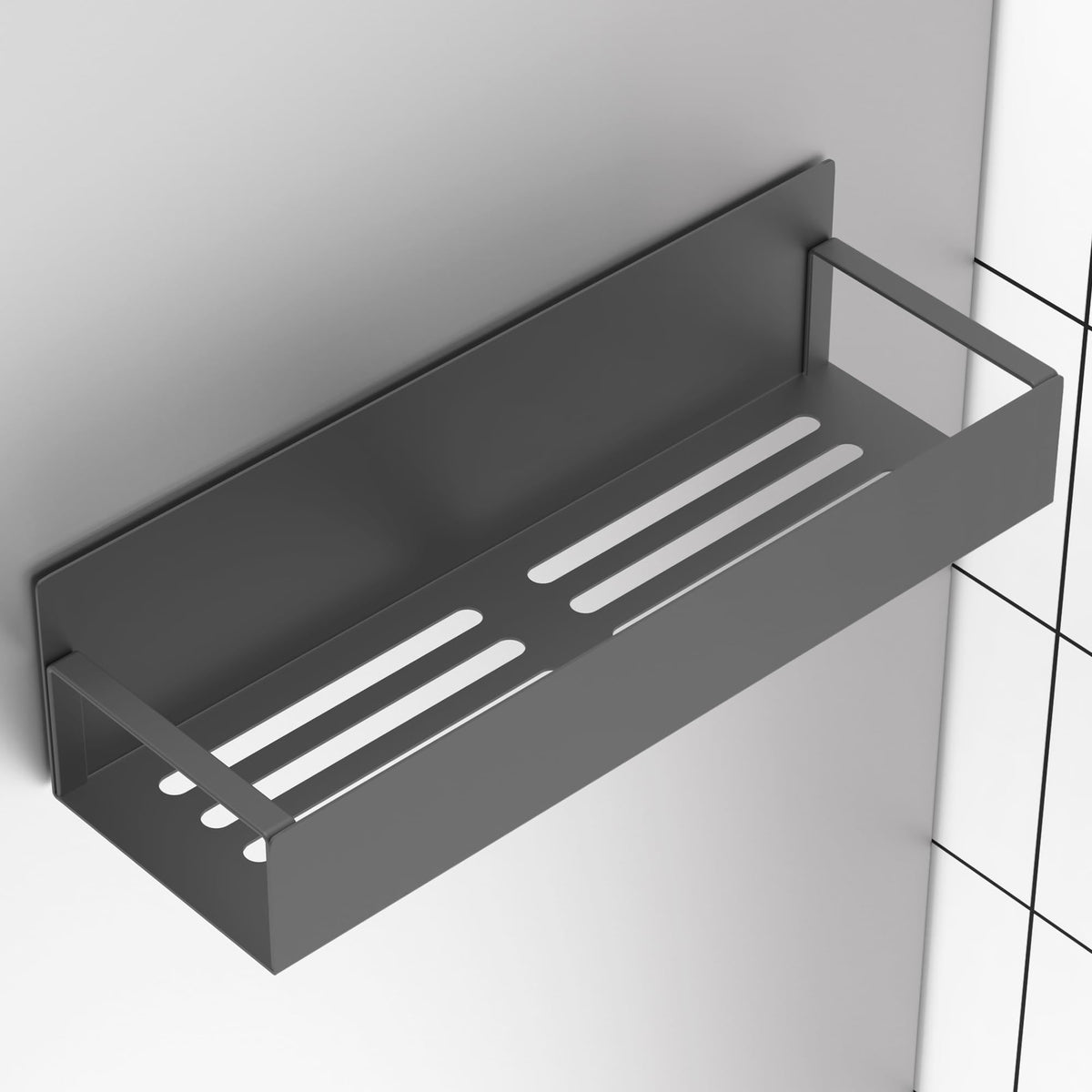 Metal Magnetic Spice Rack for Refrigerator Dark Gray