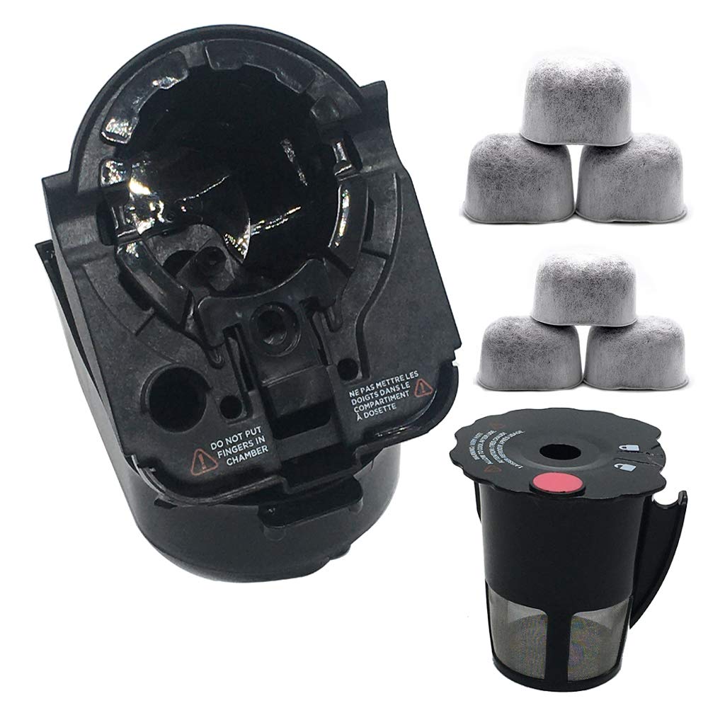 Replacement Cup Holder Needle Assembly and 1pcs 119367 Reusable Coffee Filter (6 Count)