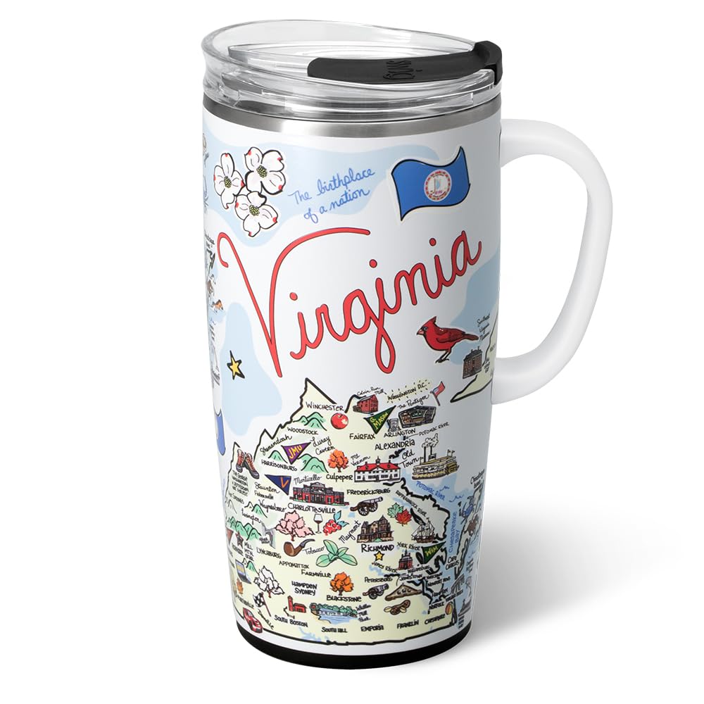 22oz Insulated Travel Mug with Handle & Lid