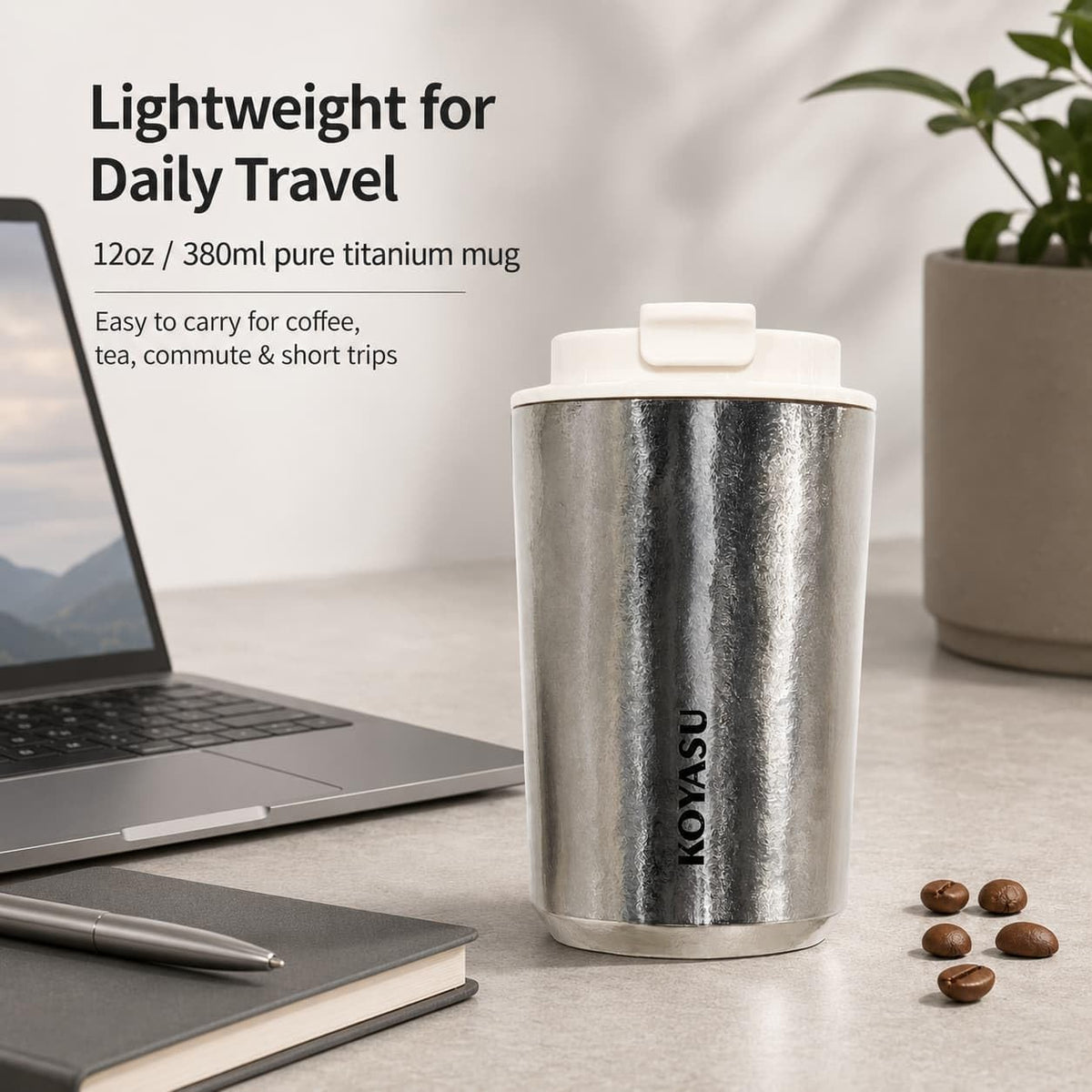 Ti Zen Pure Titanium Travel Coffee Mug
